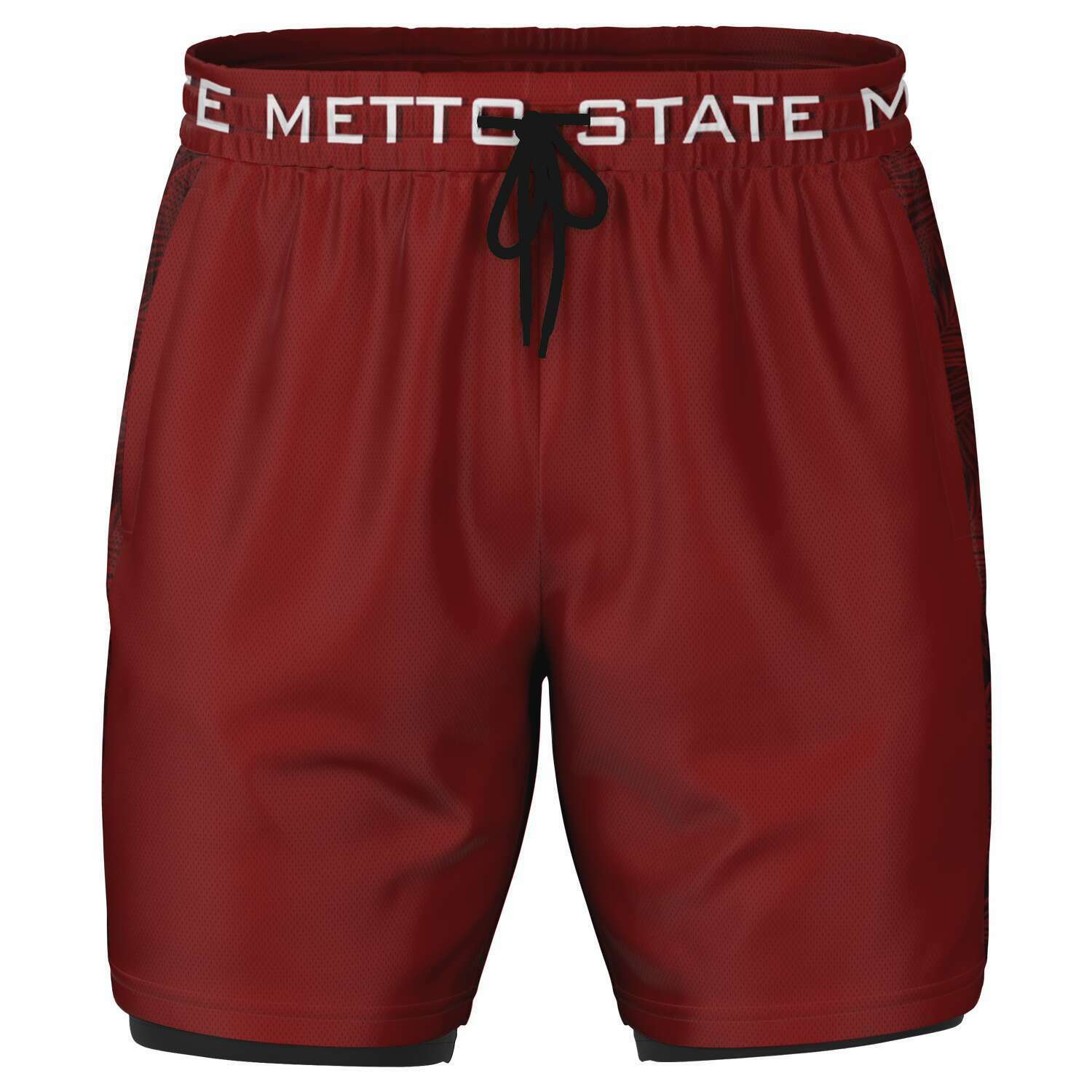 Red Metto 2-in-1 Shorts