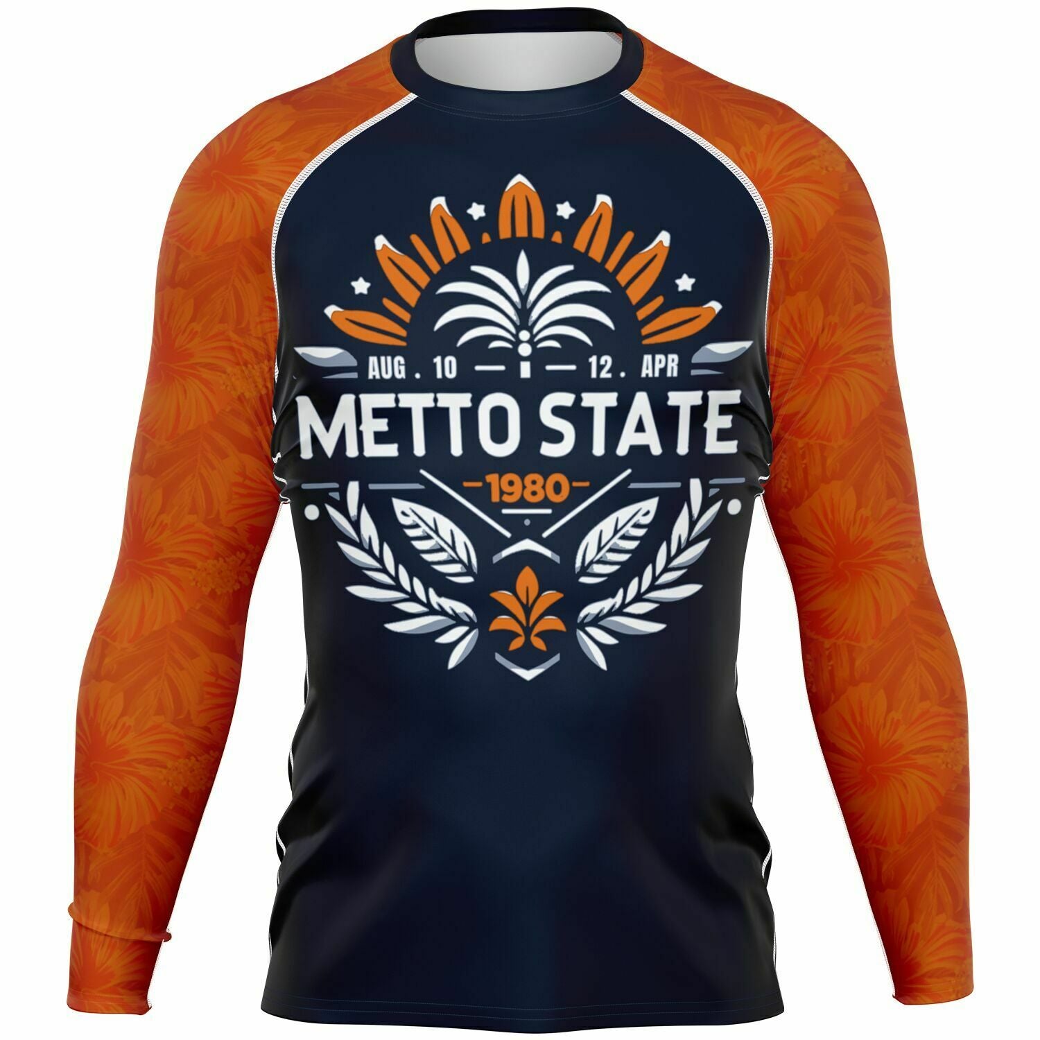 ORANGE TROPIC RASH GUARD