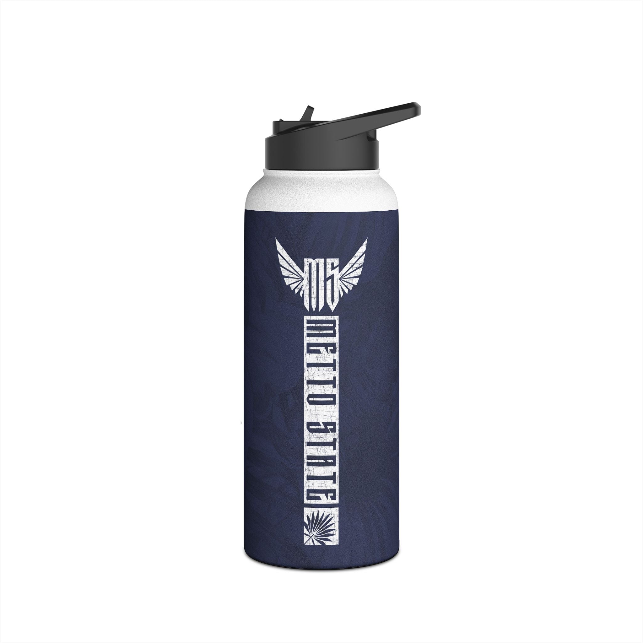 Navy Stainless Steel Water Bottle