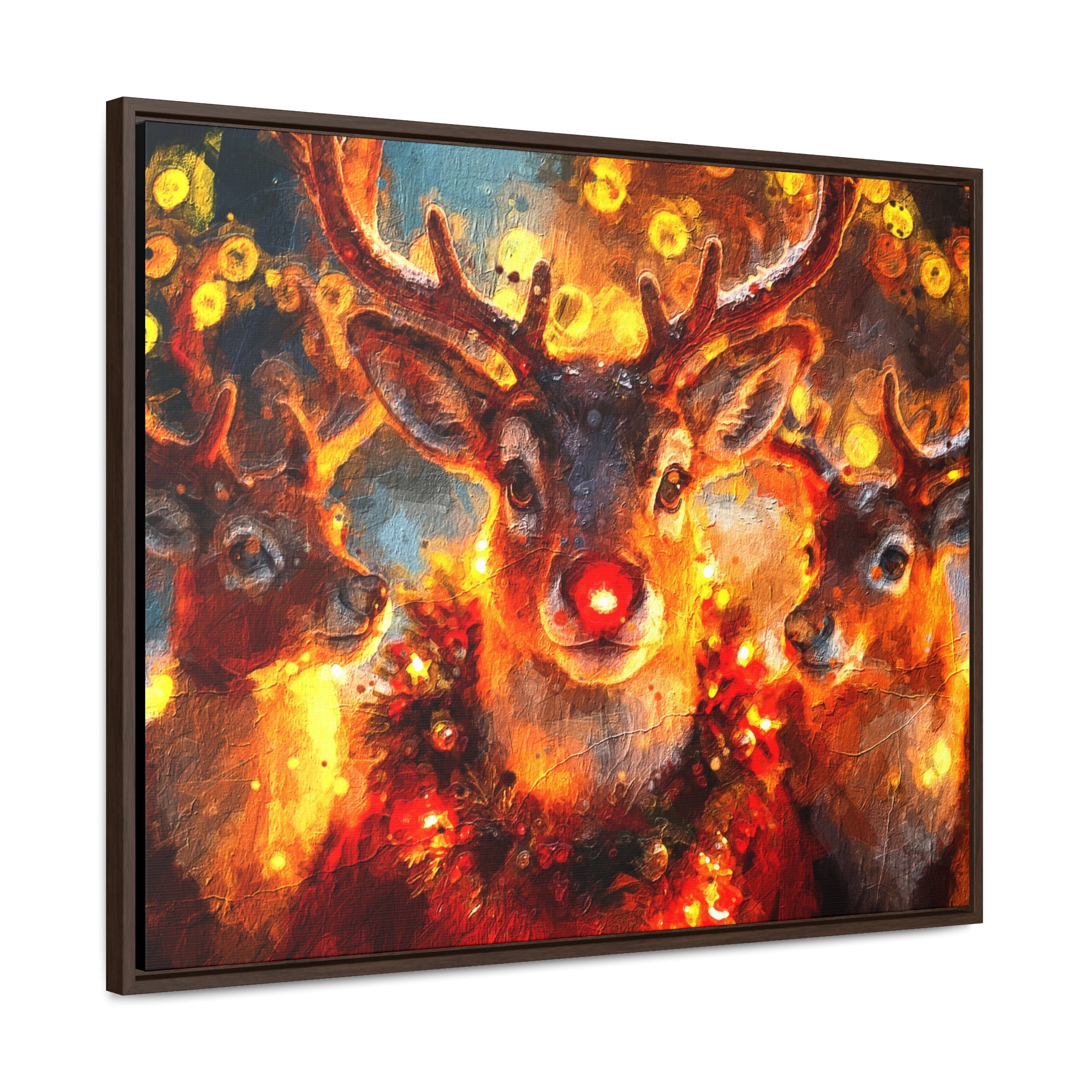 Canvas Prints - Rudolph the Reindeer Christmas Scene