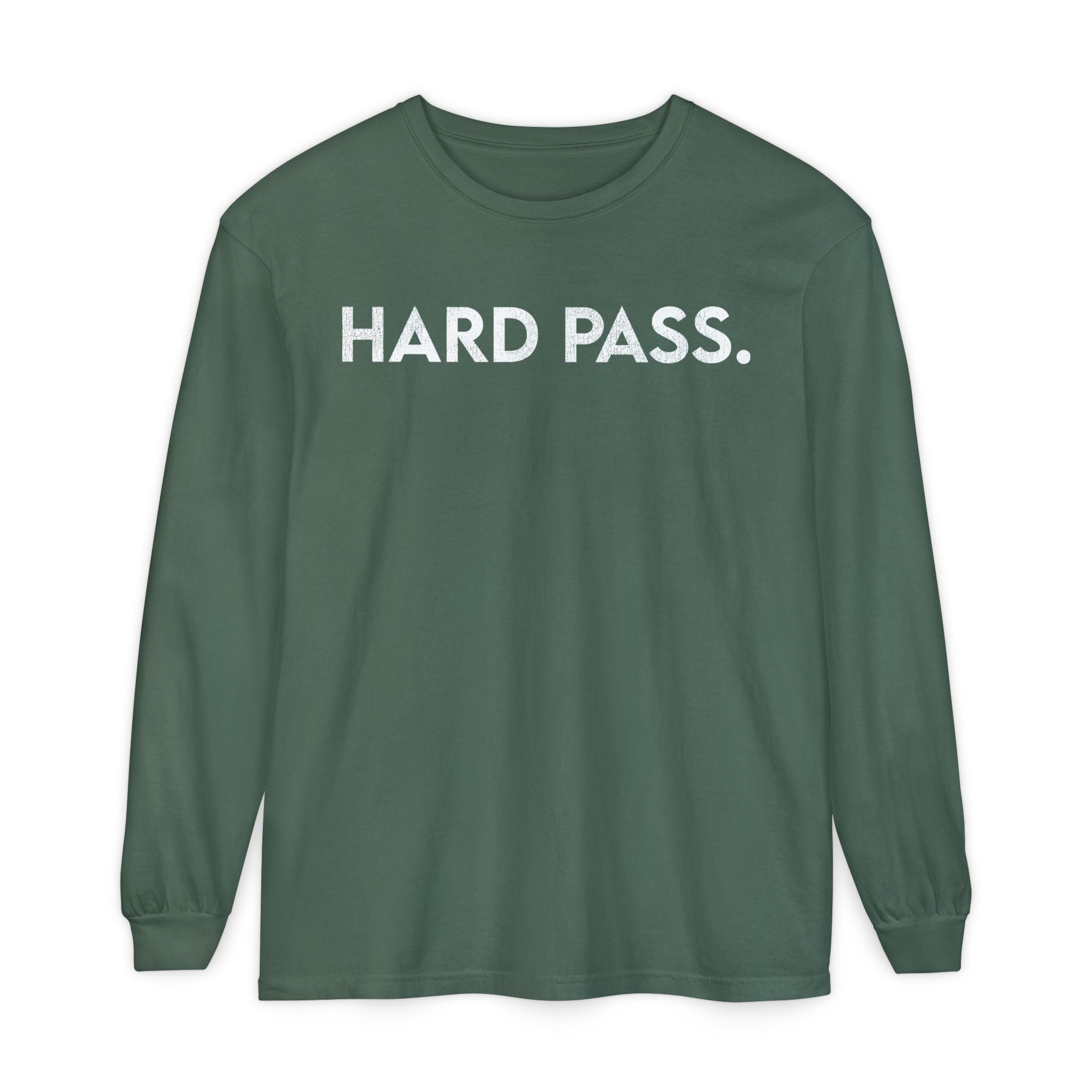 Sarcastic Long Sleeve T-Shirt - 'Hard Pass' Design