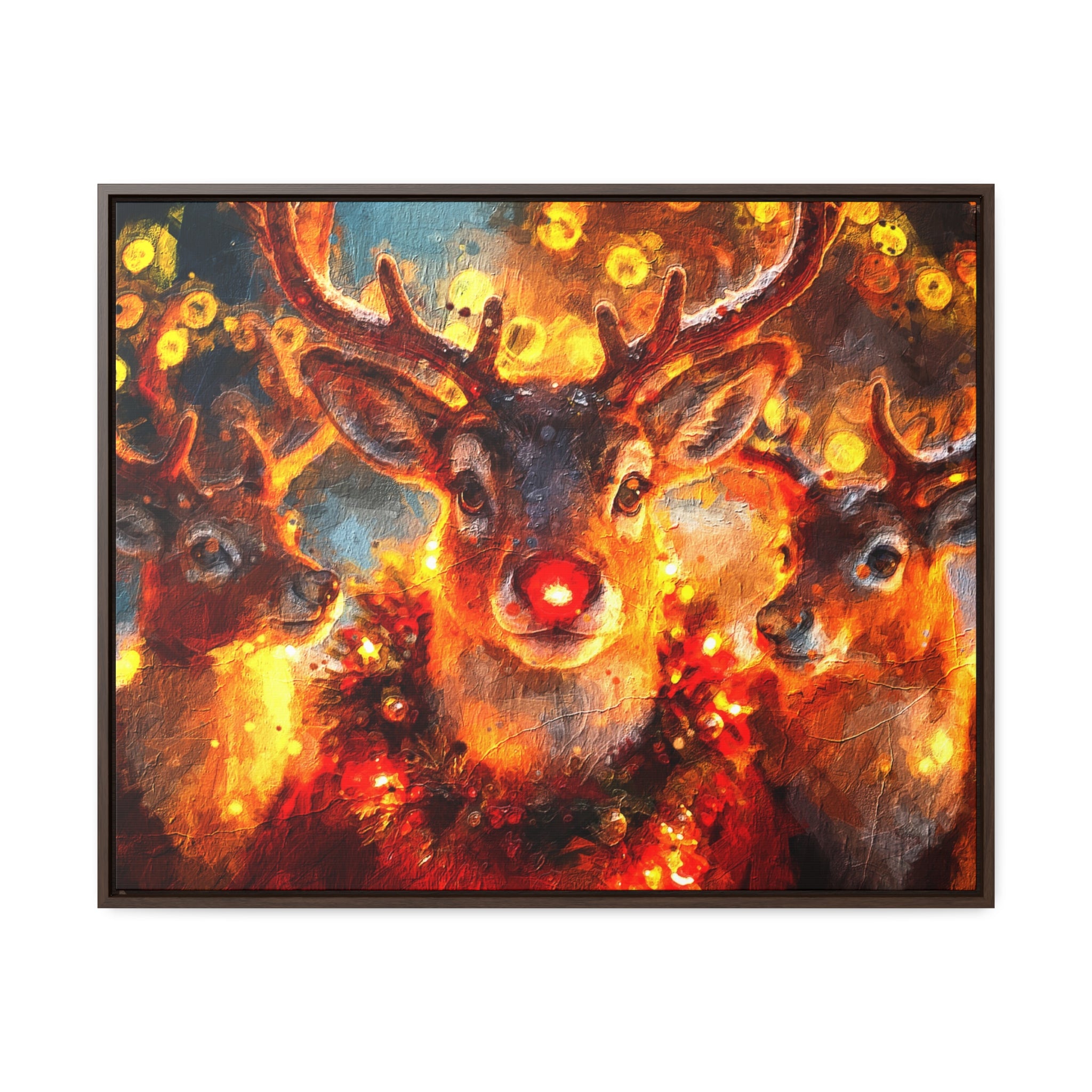 Canvas Prints - Rudolph the Reindeer Christmas Scene