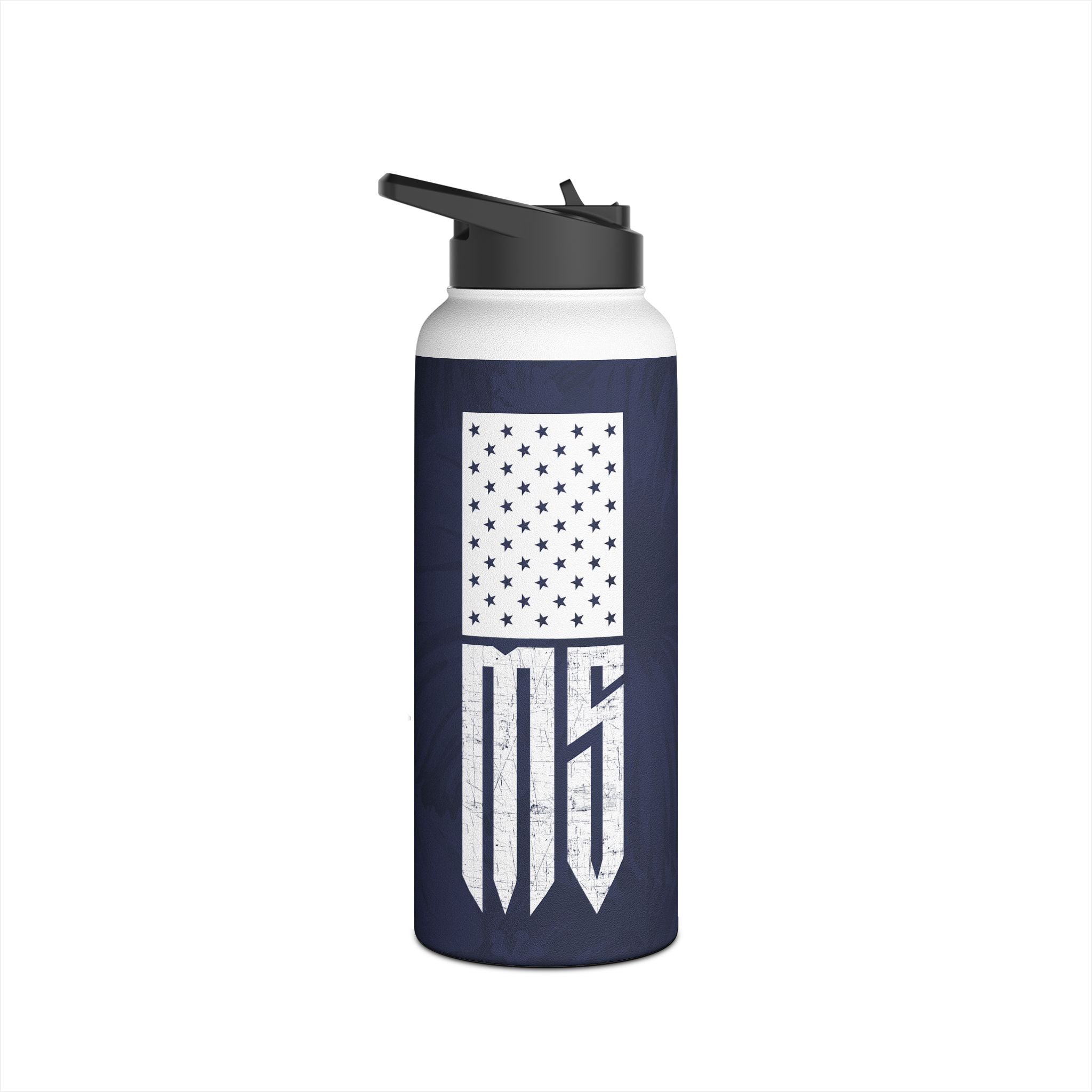 Navy Stainless Steel Water Bottle