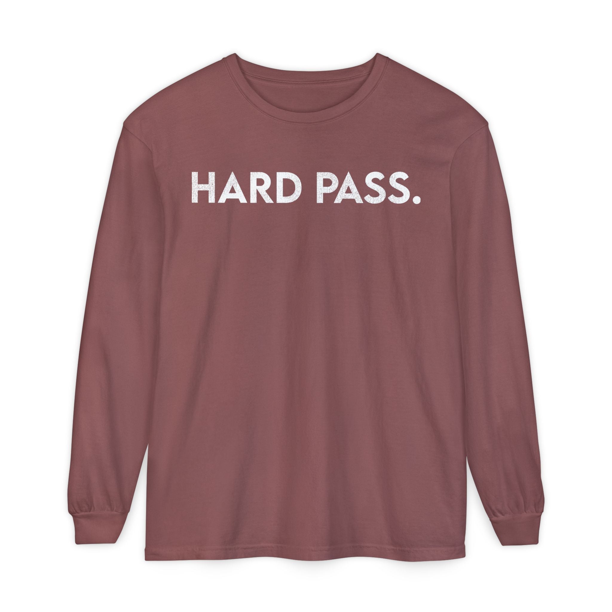 Sarcastic Long Sleeve T-Shirt - 'Hard Pass' Design