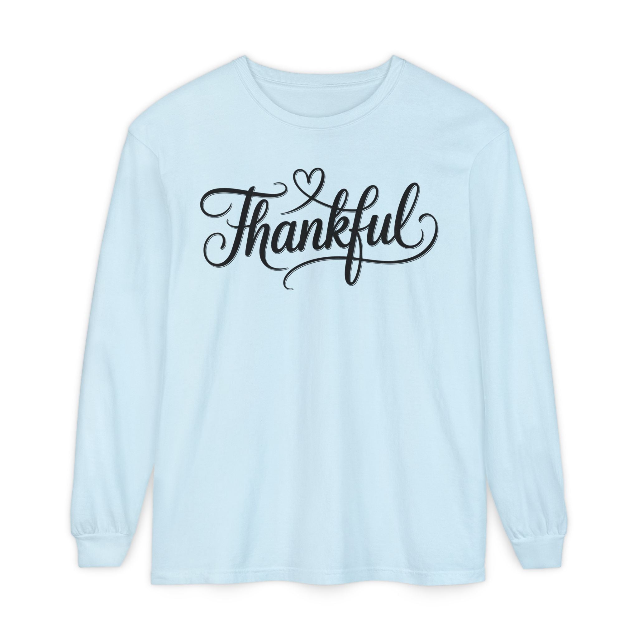 Thankful Long Sleeve T-Shirt | Cozy Fall Apparel, Thanksgiving Gift, Unisex Tee, Gratitude Top, Casual Wear