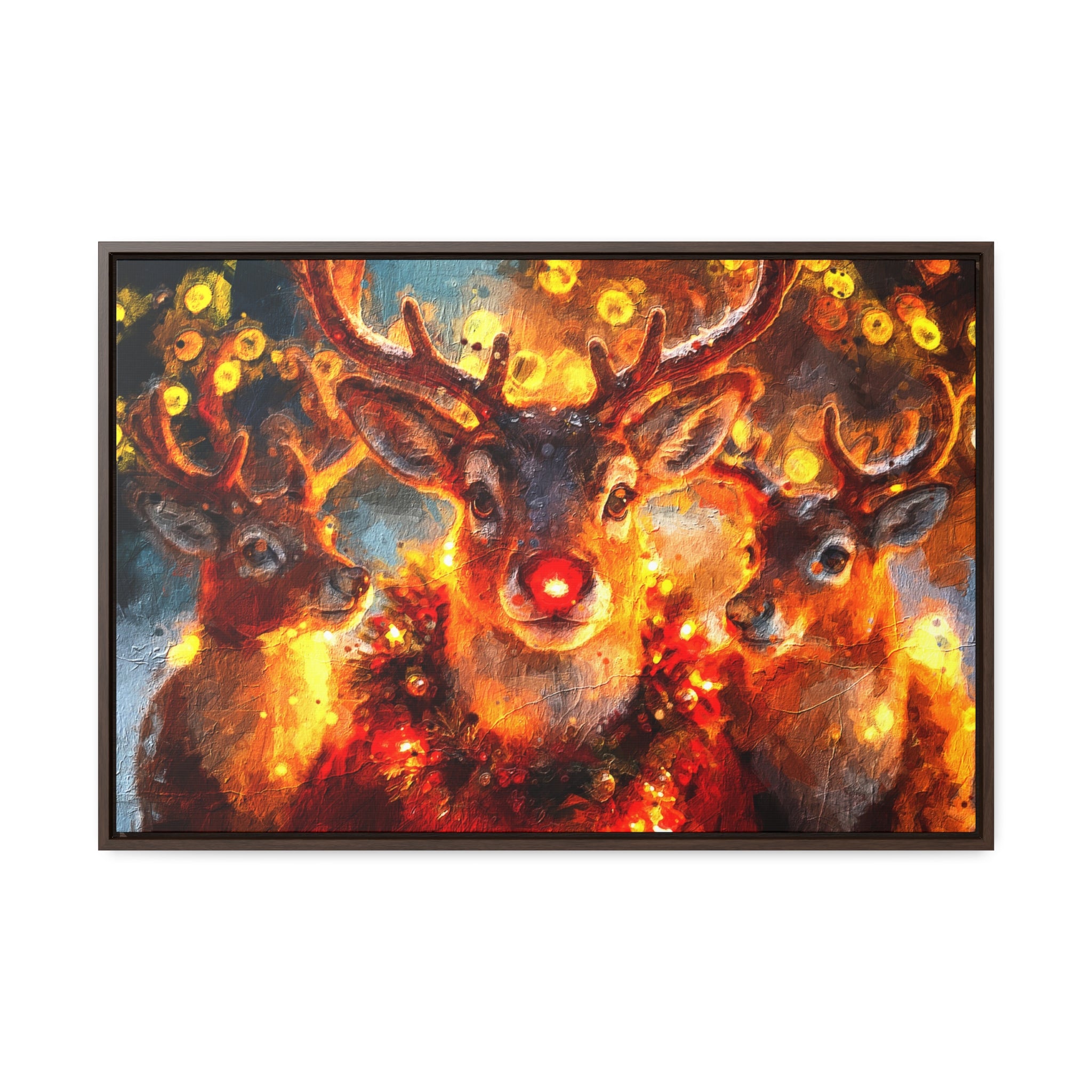 Canvas Prints - Rudolph the Reindeer Christmas Scene