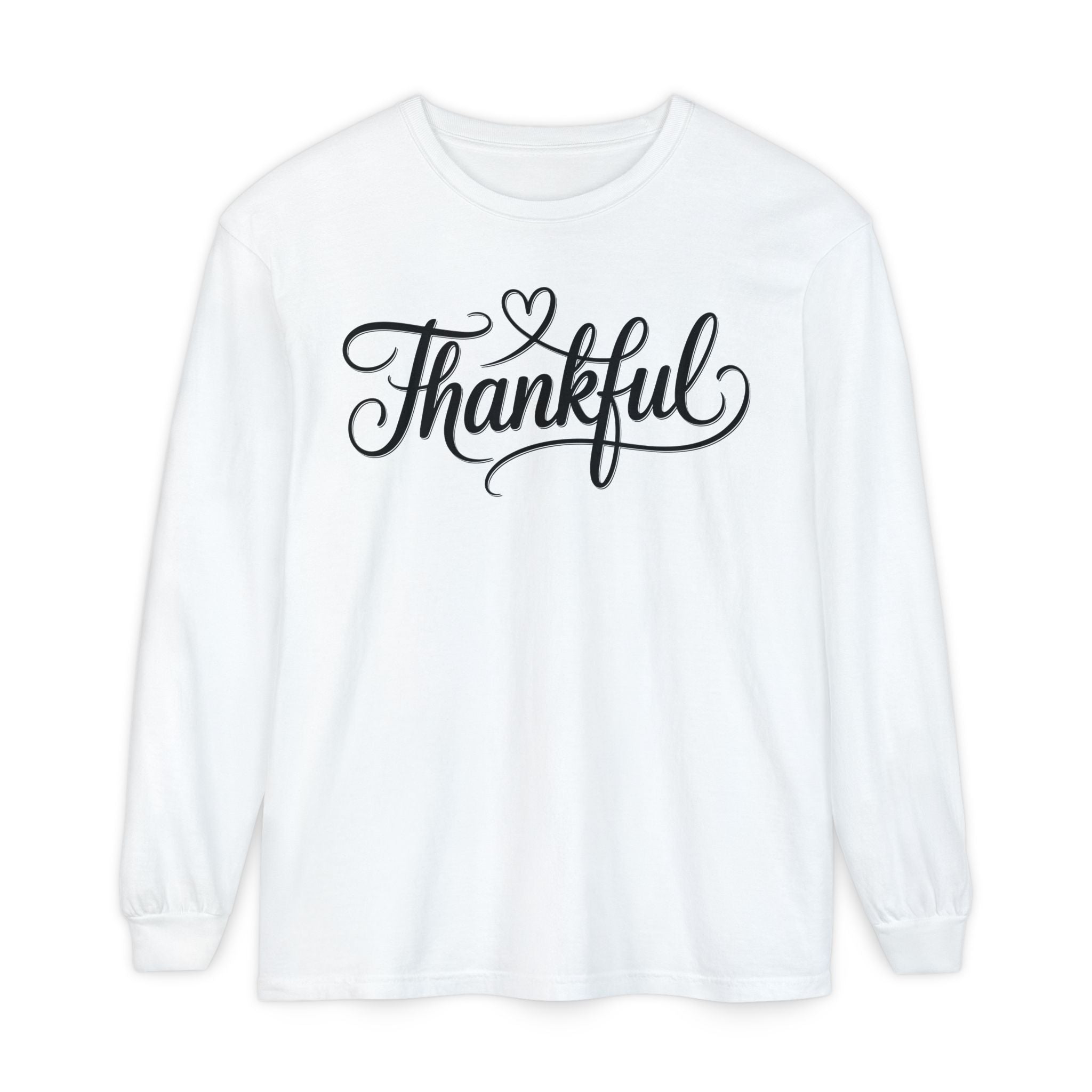 Thankful Long Sleeve T-Shirt | Cozy Fall Apparel, Thanksgiving Gift, Unisex Tee, Gratitude Top, Casual Wear