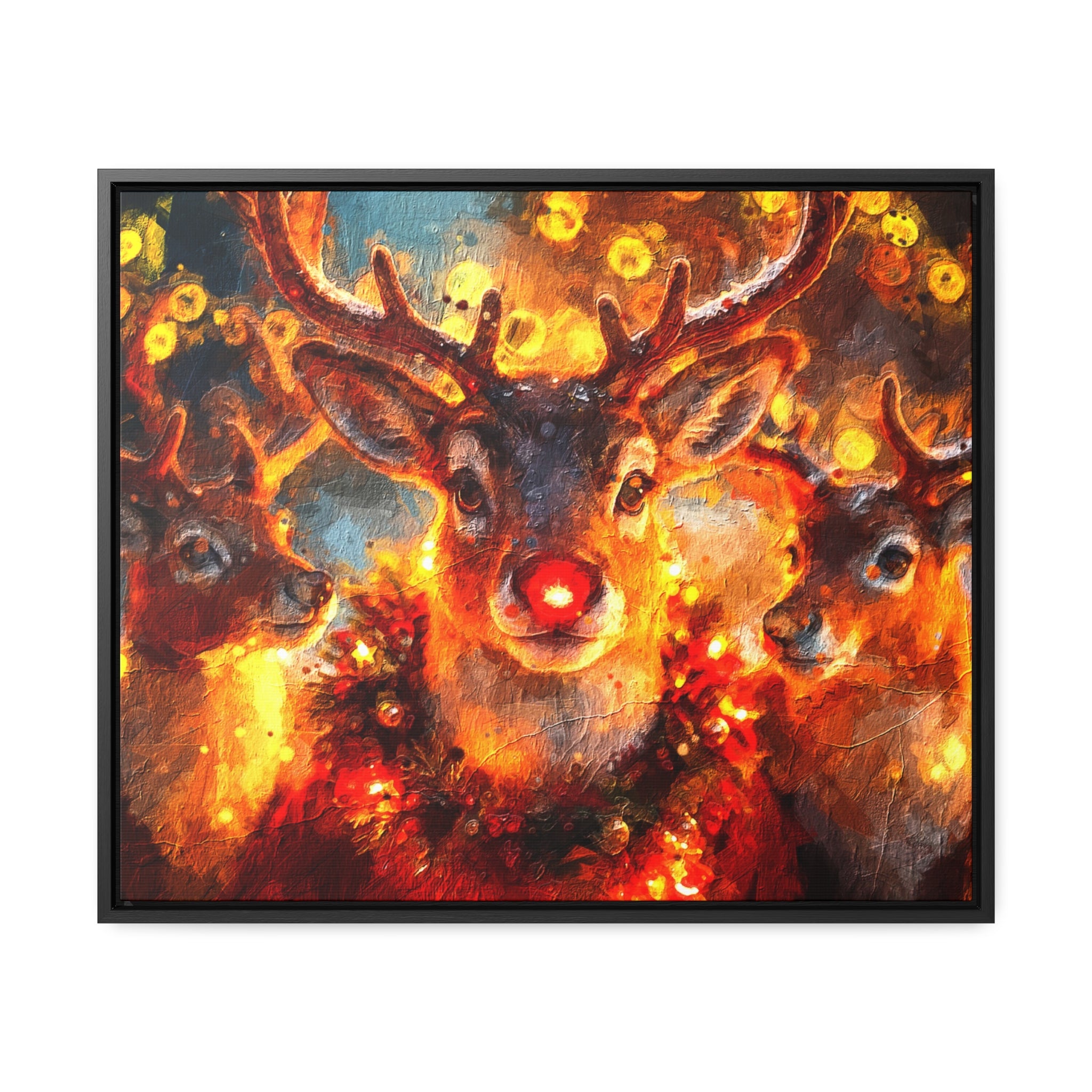 Canvas Prints - Rudolph the Reindeer Christmas Scene