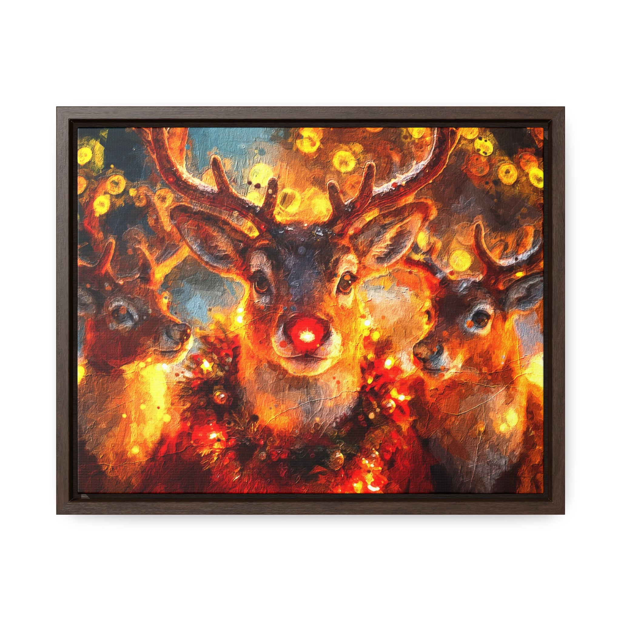 Canvas Prints - Rudolph the Reindeer Christmas Scene