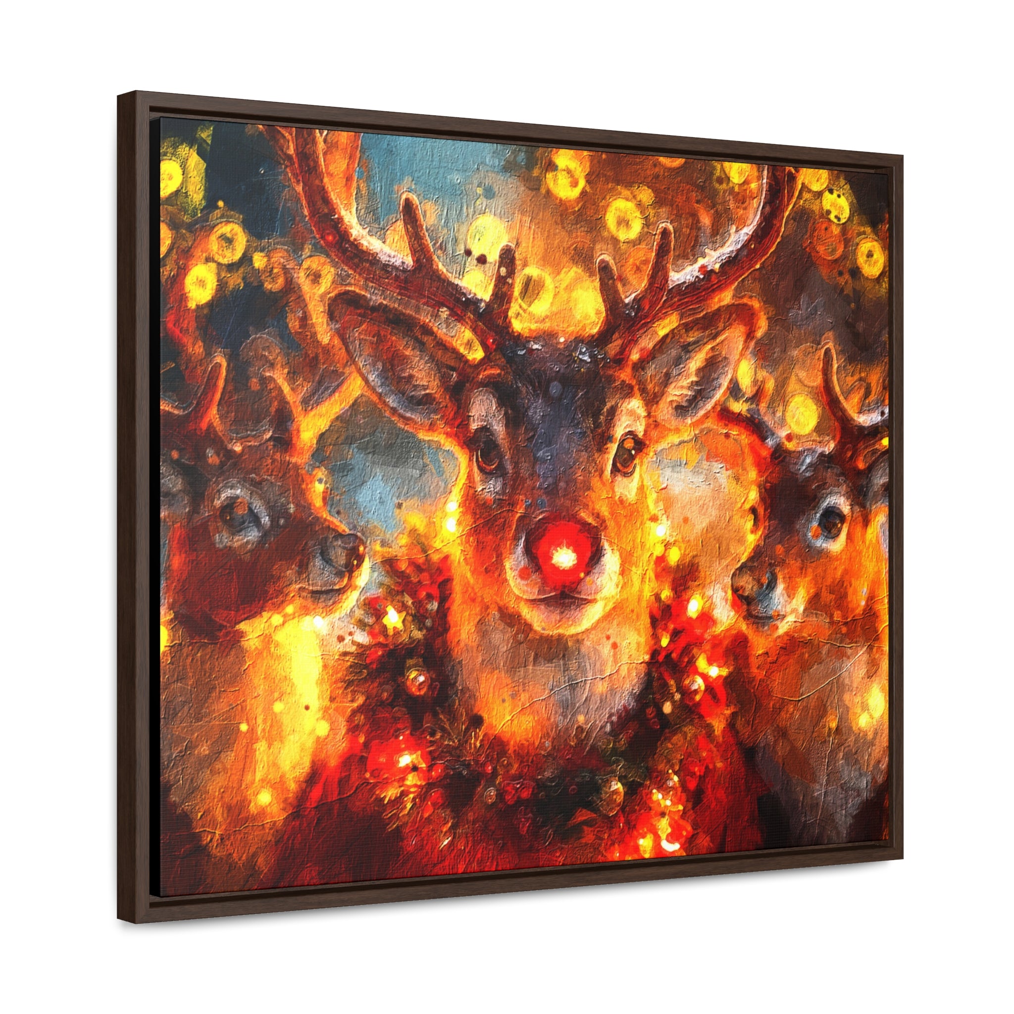 Canvas Prints - Rudolph the Reindeer Christmas Scene