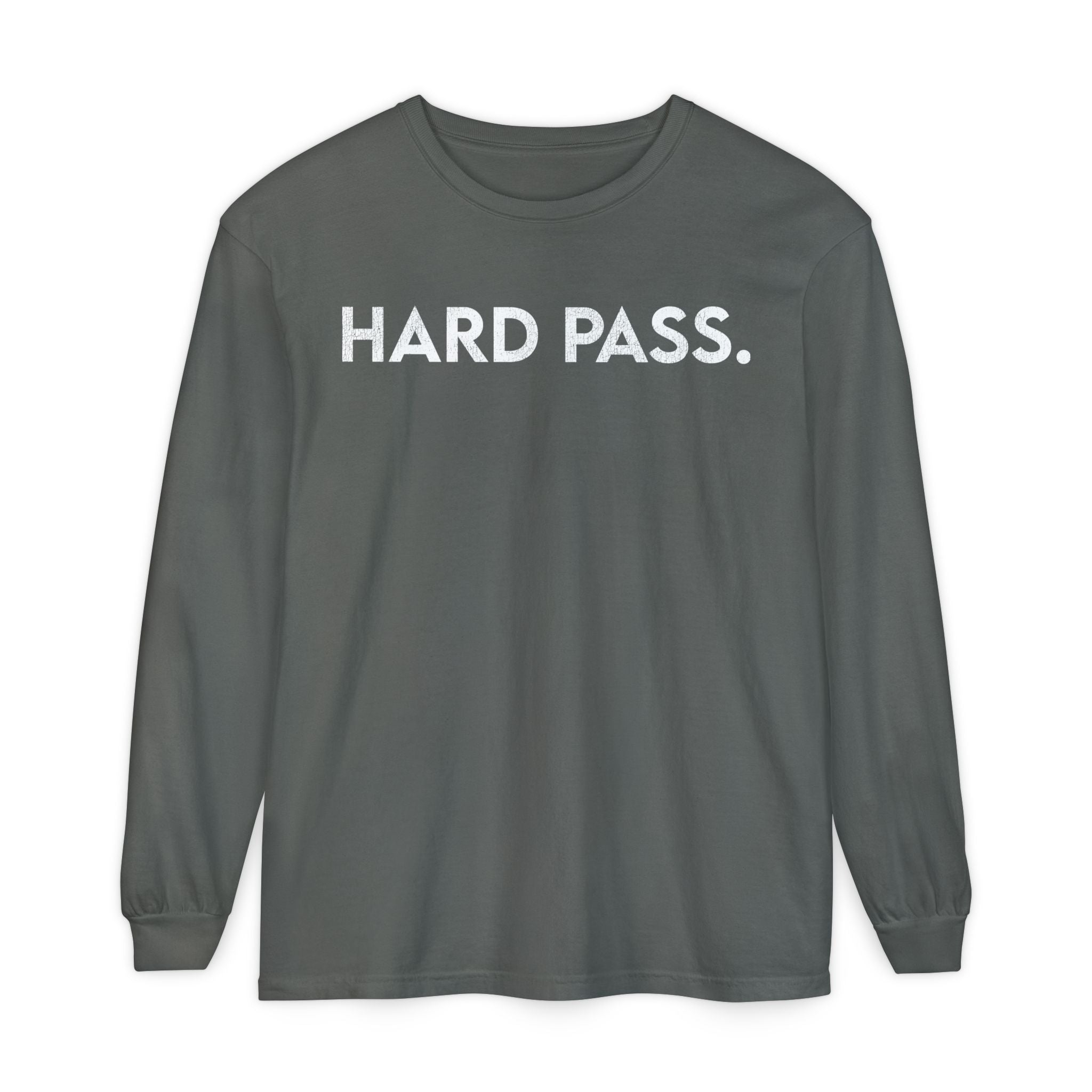 Sarcastic Long Sleeve T-Shirt - 'Hard Pass' Design