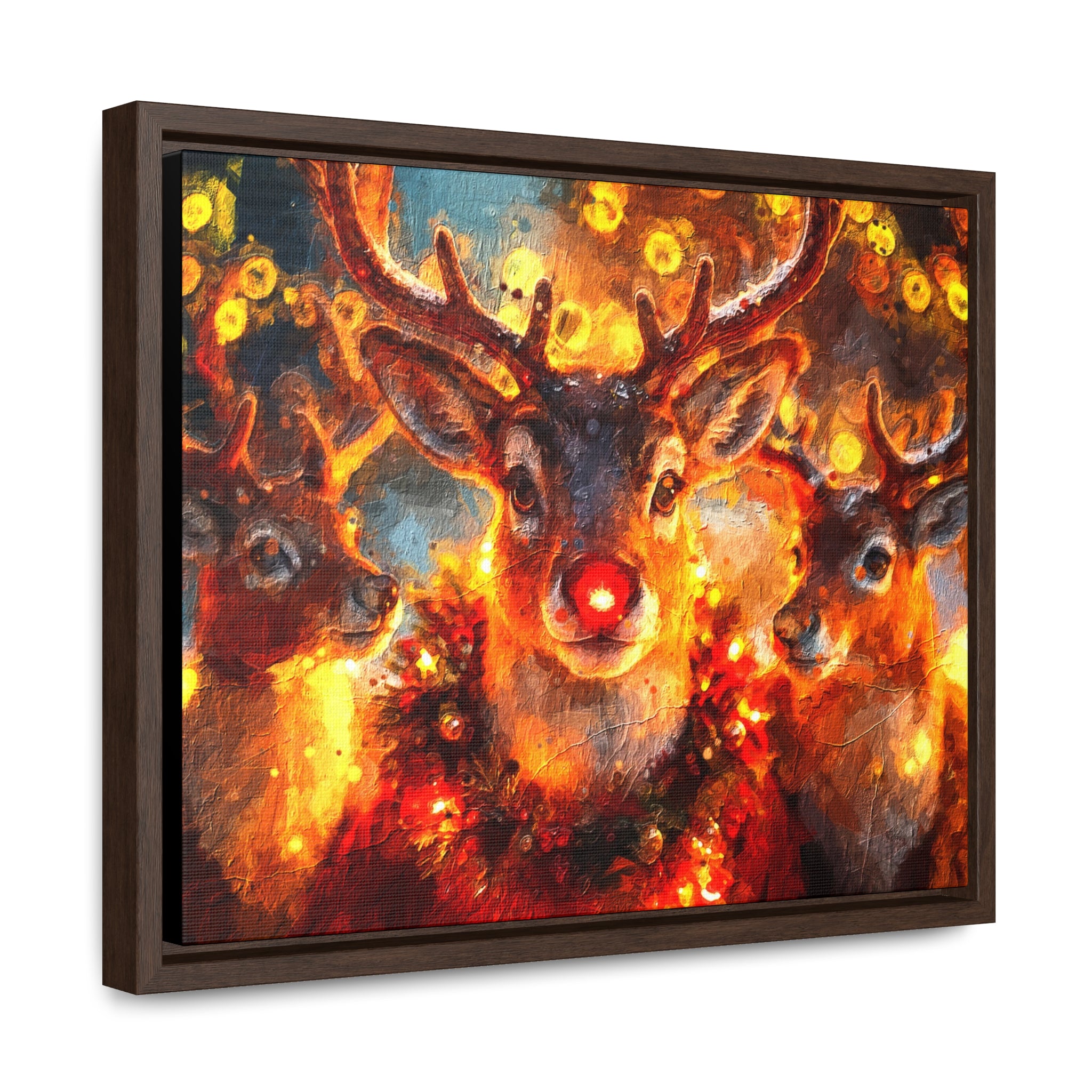 Canvas Prints - Rudolph the Reindeer Christmas Scene