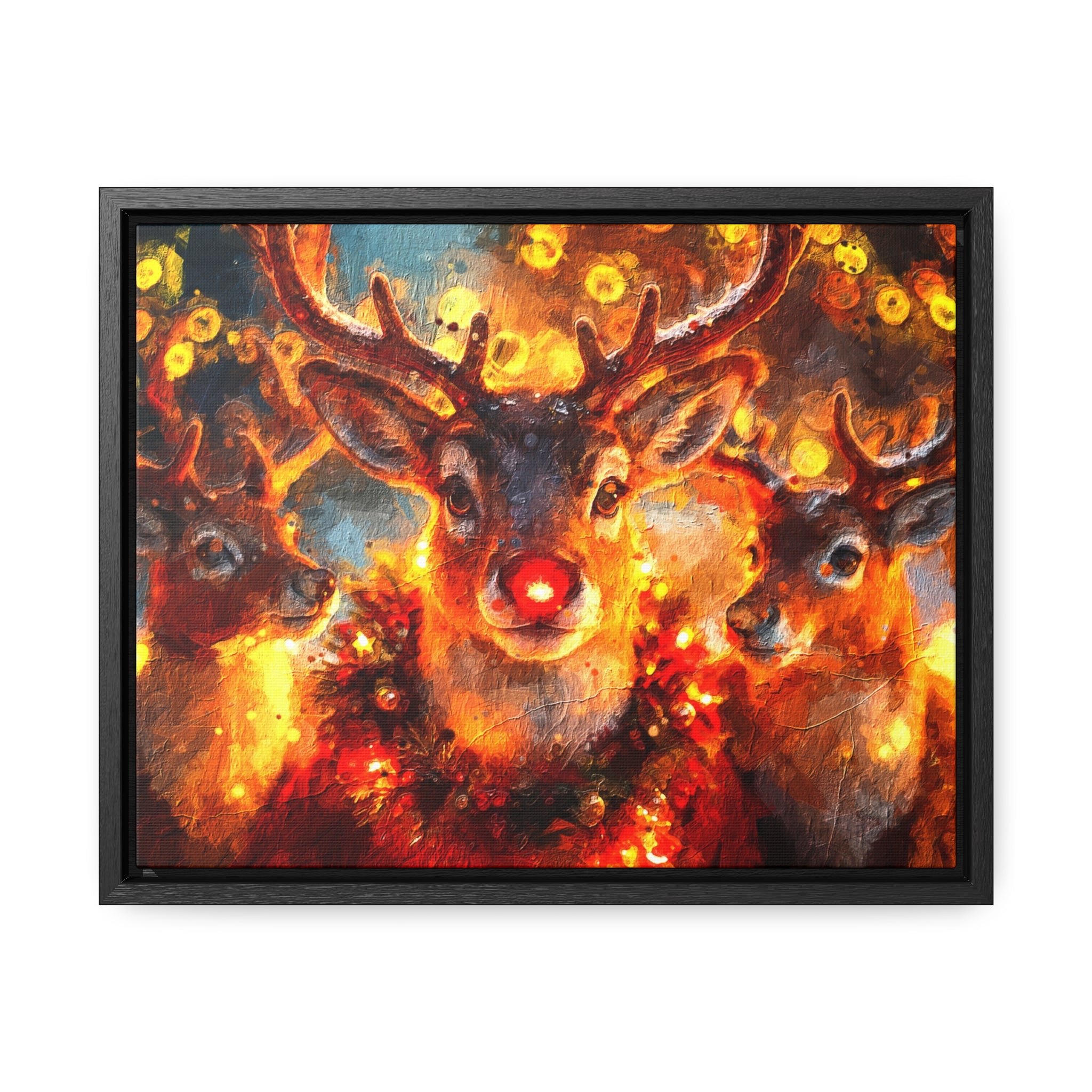 Canvas Prints - Rudolph the Reindeer Christmas Scene