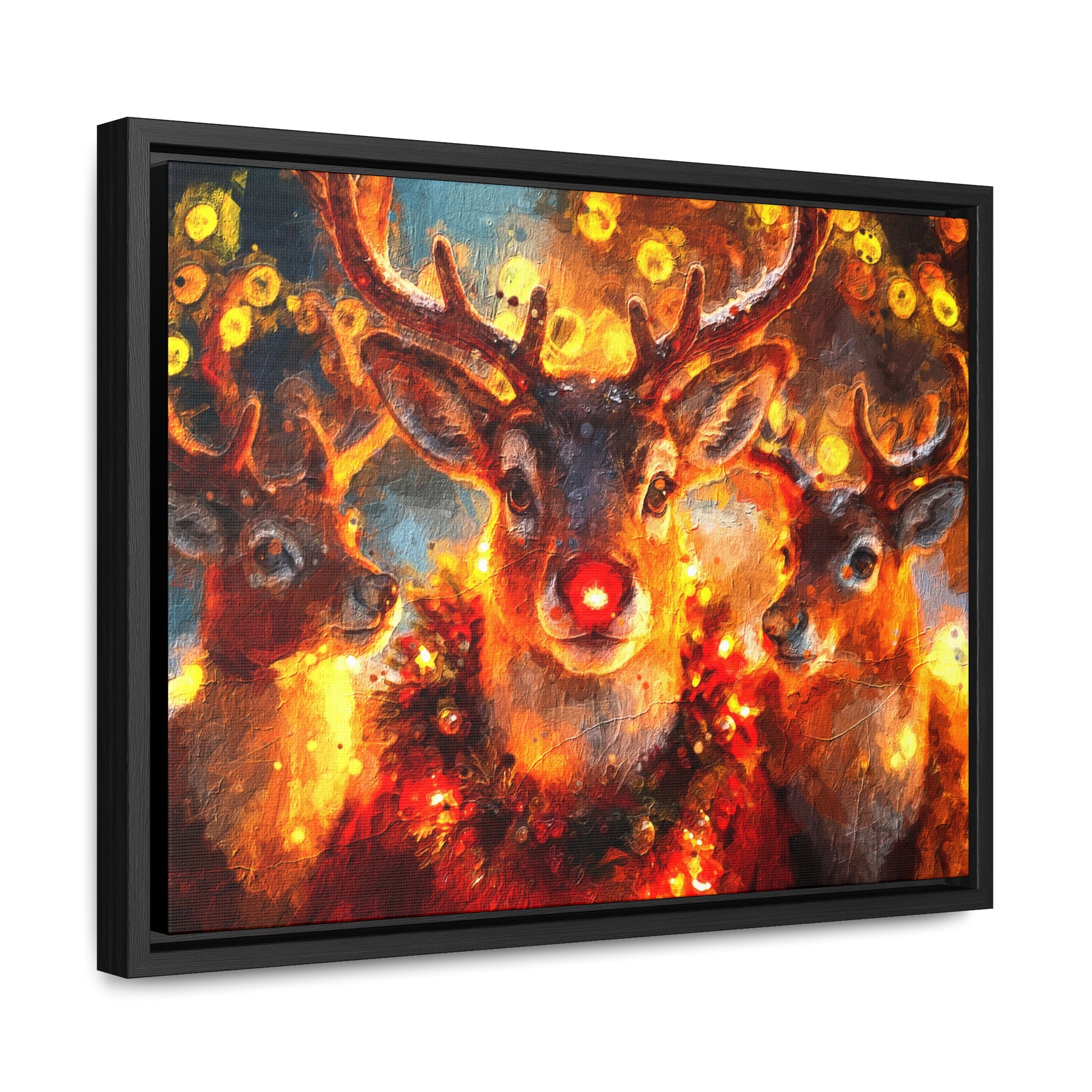 Canvas Prints - Rudolph the Reindeer Christmas Scene