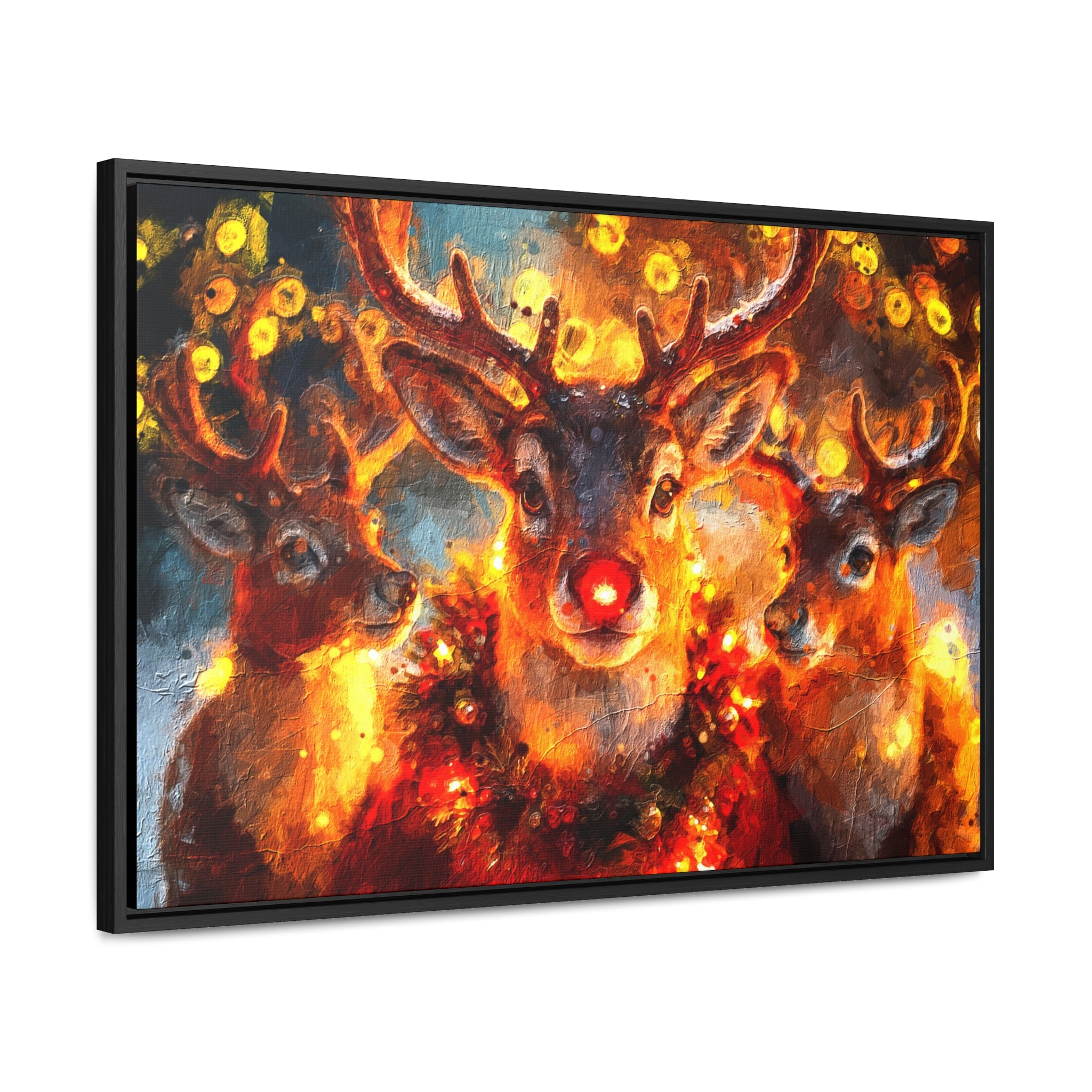 Canvas Prints - Rudolph the Reindeer Christmas Scene