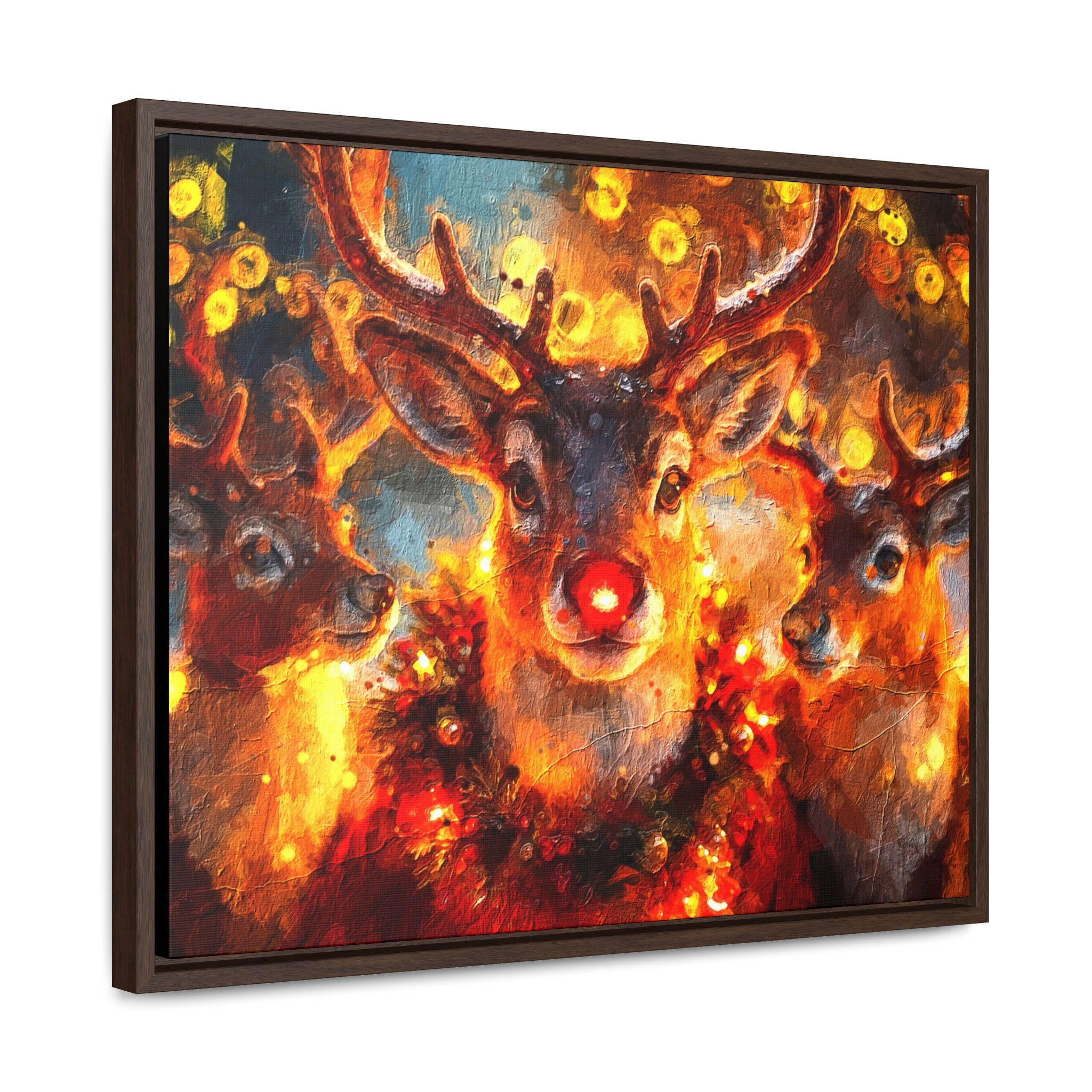 Canvas Prints - Rudolph the Reindeer Christmas Scene