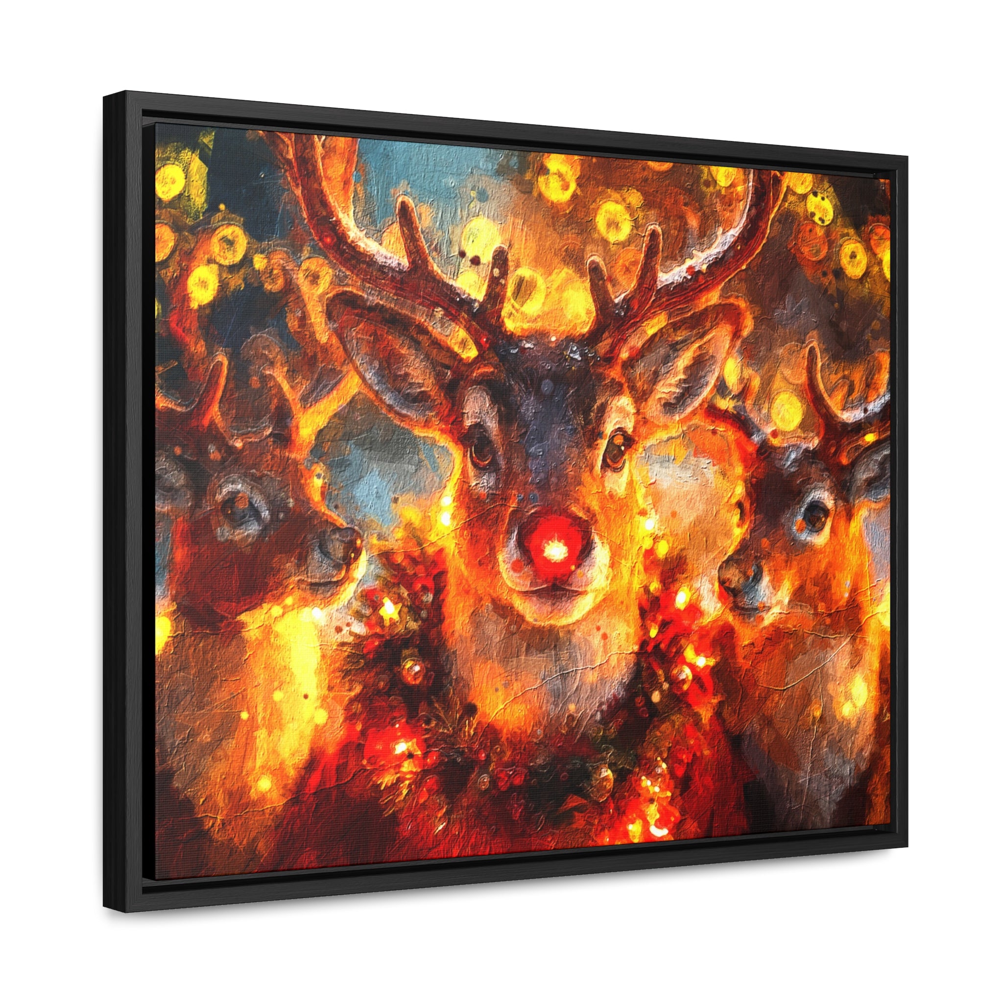 Canvas Prints - Rudolph the Reindeer Christmas Scene