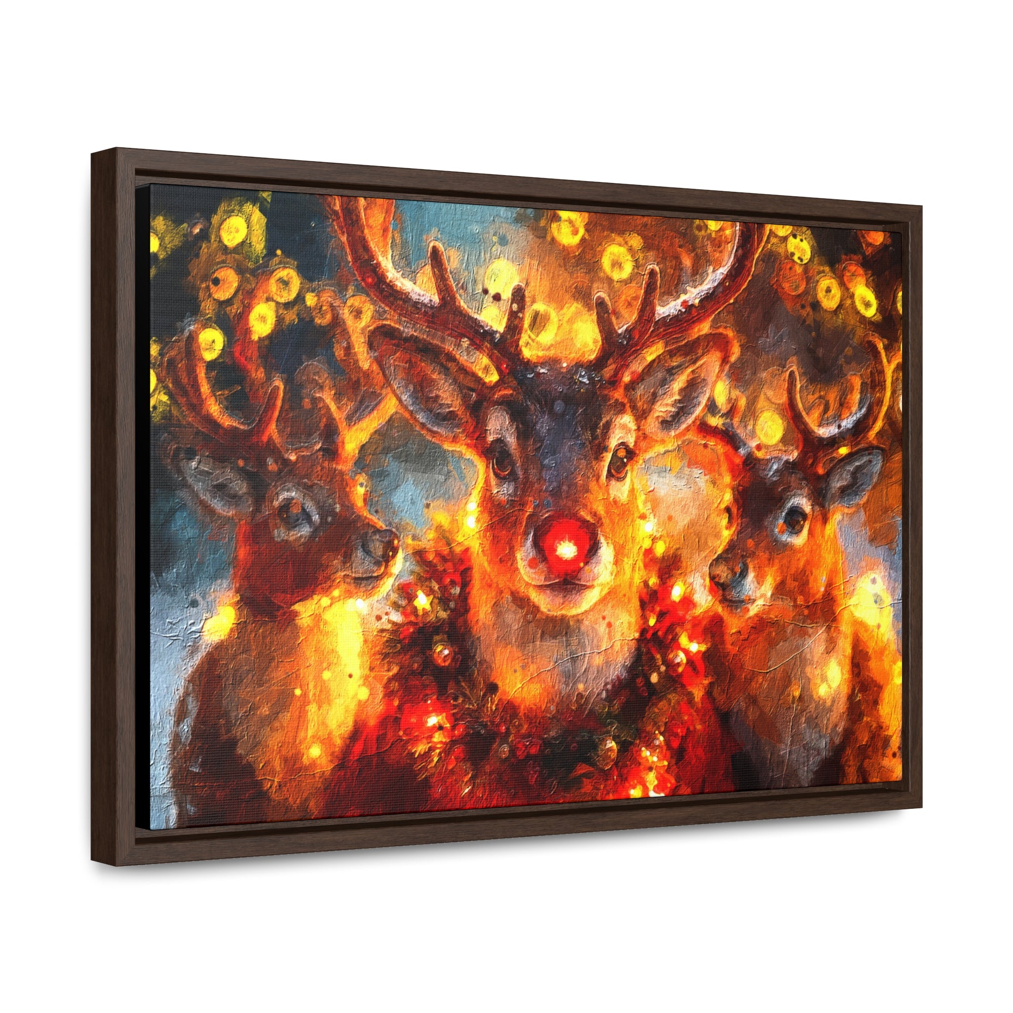 Canvas Prints - Rudolph the Reindeer Christmas Scene