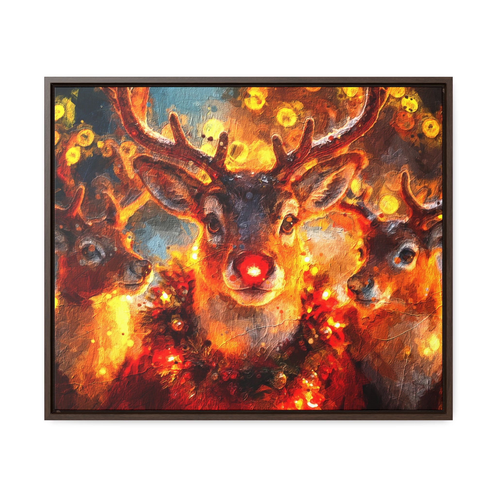 Canvas Prints - Rudolph the Reindeer Christmas Scene