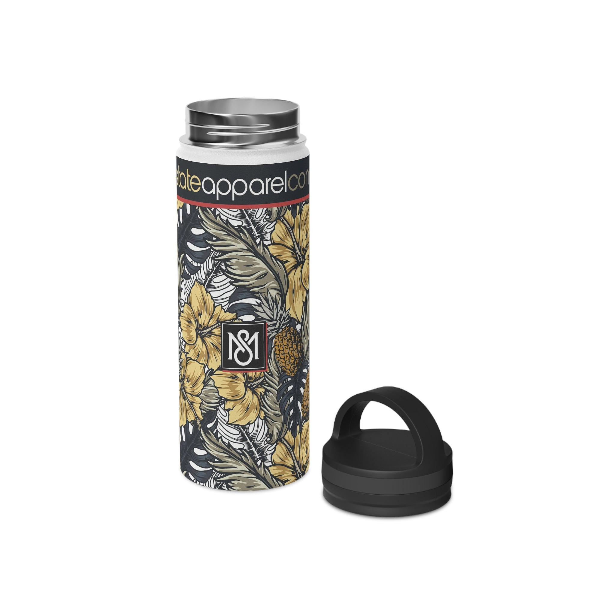 Stainless Steel Water Bottle, Handle Lid