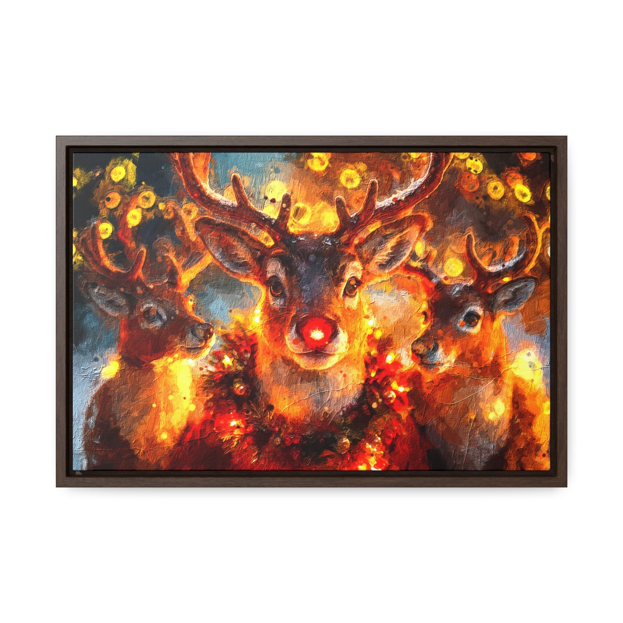 Canvas Prints - Rudolph the Reindeer Christmas Scene