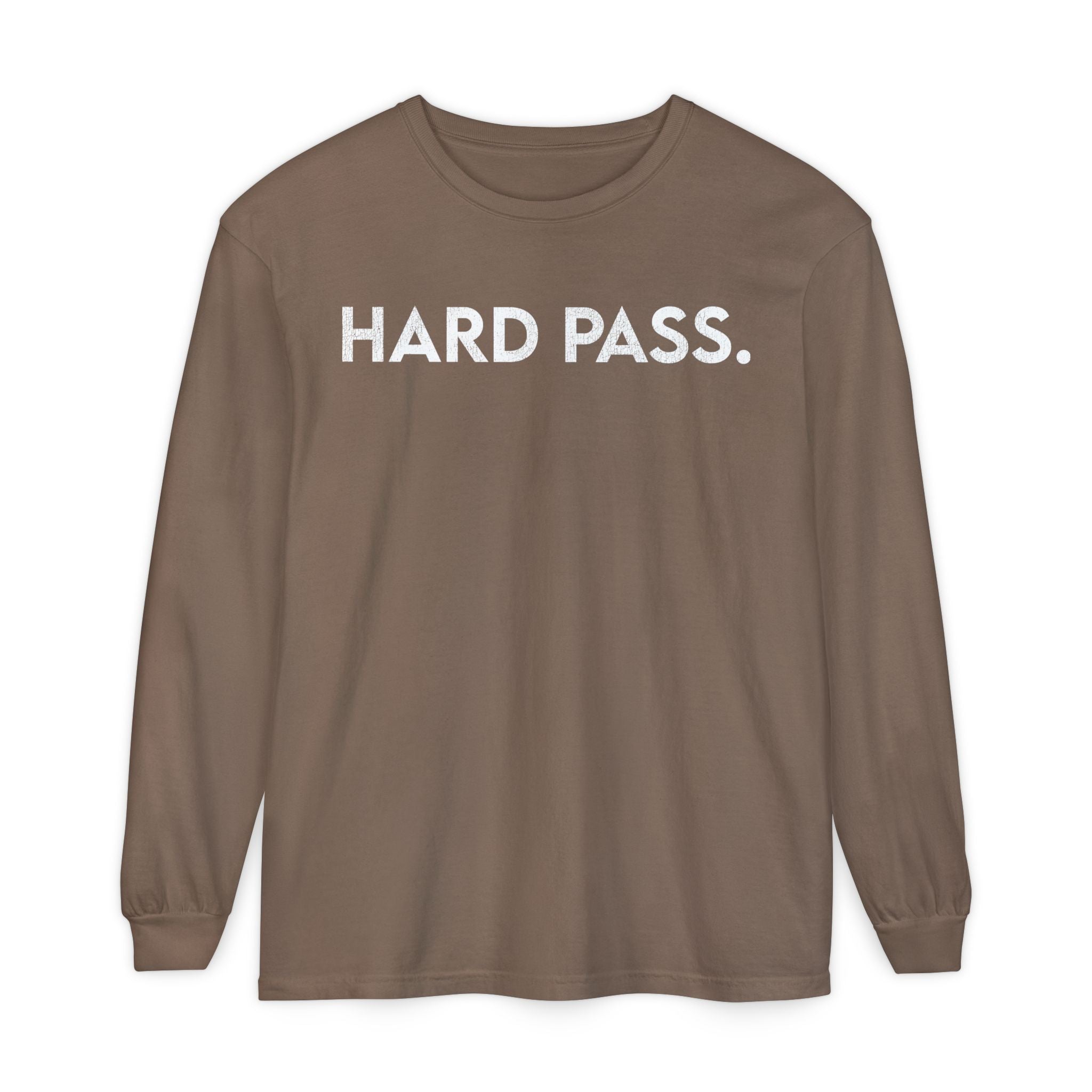 Sarcastic Long Sleeve T-Shirt - 'Hard Pass' Design