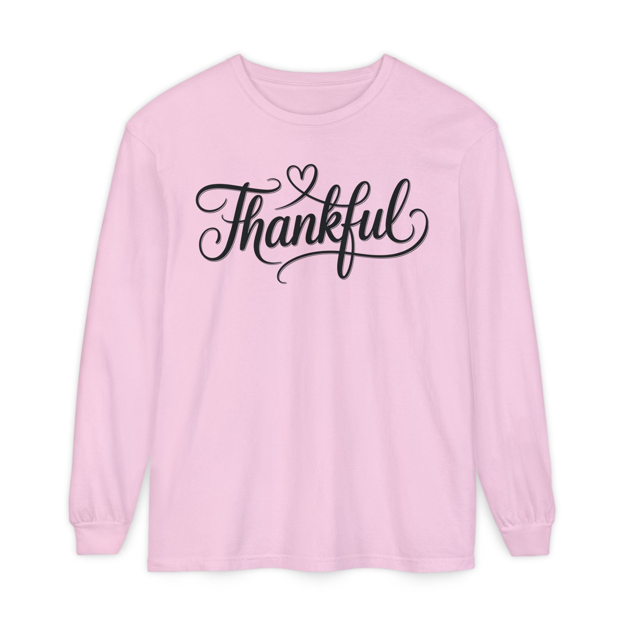 Thankful Long Sleeve T-Shirt | Cozy Fall Apparel, Thanksgiving Gift, Unisex Tee, Gratitude Top, Casual Wear