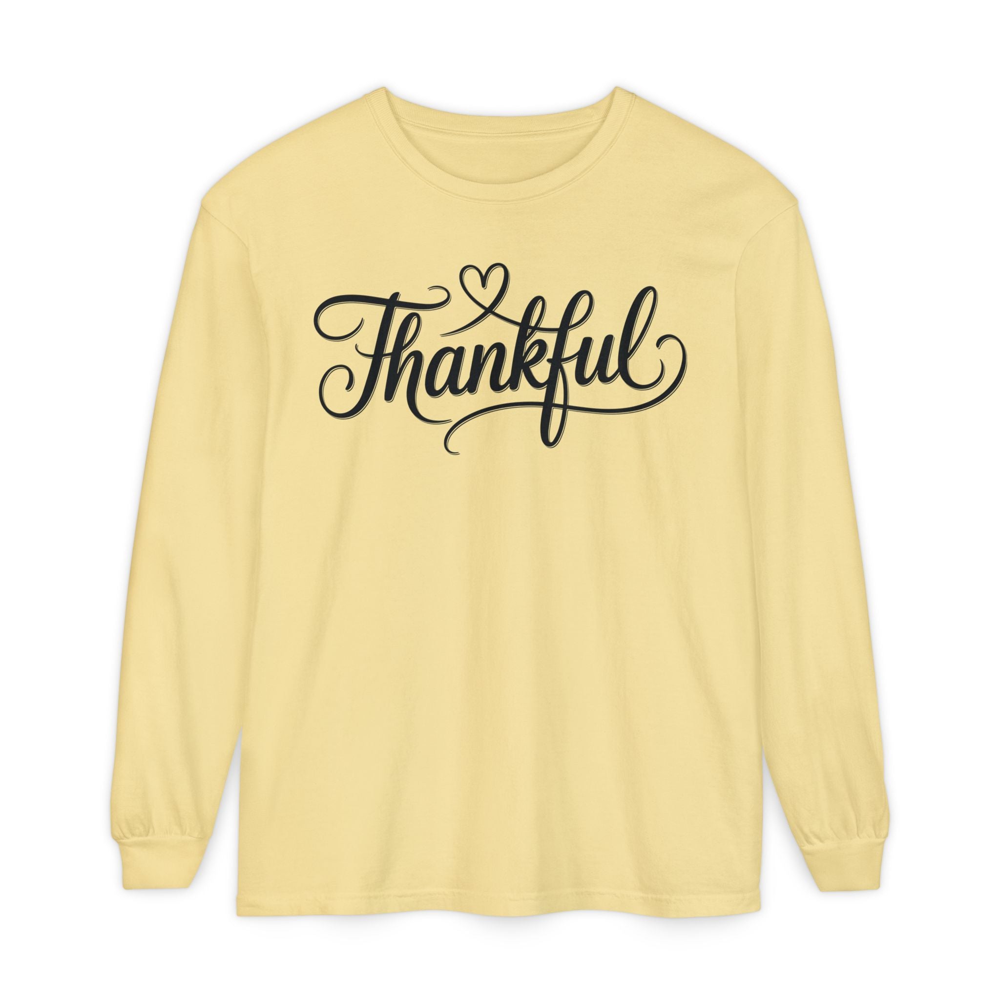 Thankful Long Sleeve T-Shirt | Cozy Fall Apparel, Thanksgiving Gift, Unisex Tee, Gratitude Top, Casual Wear