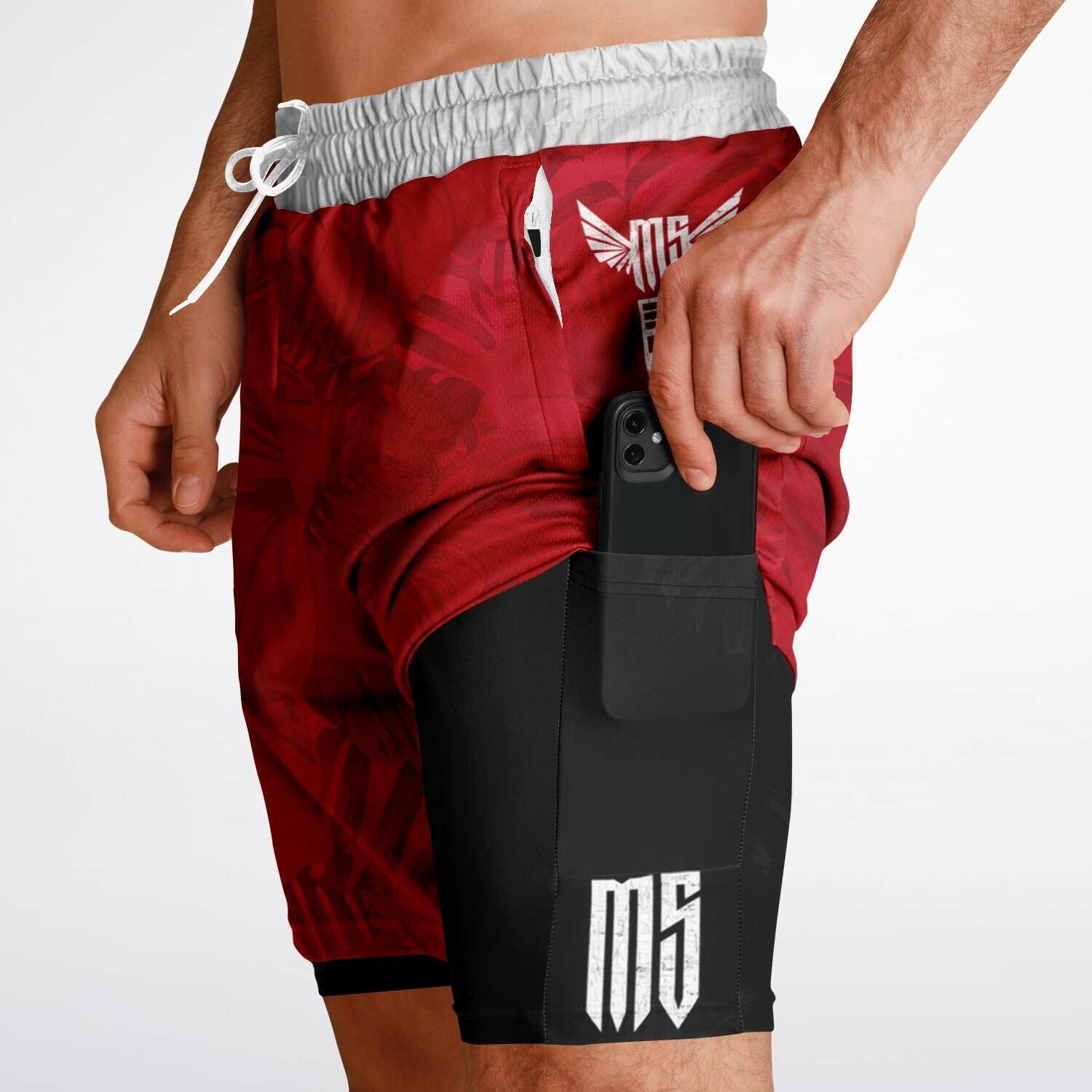 Red 2-in-1 Shorts