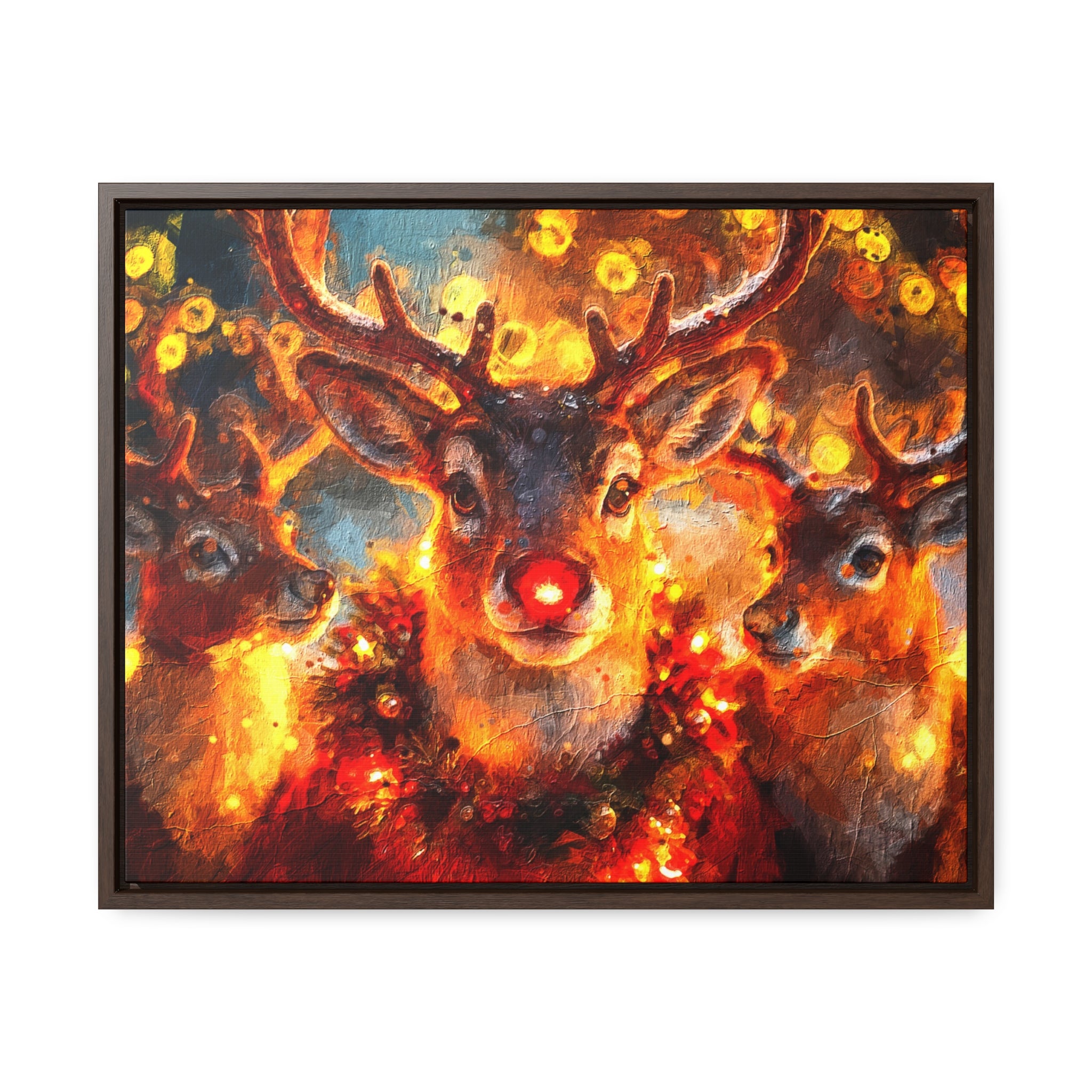 Canvas Prints - Rudolph the Reindeer Christmas Scene