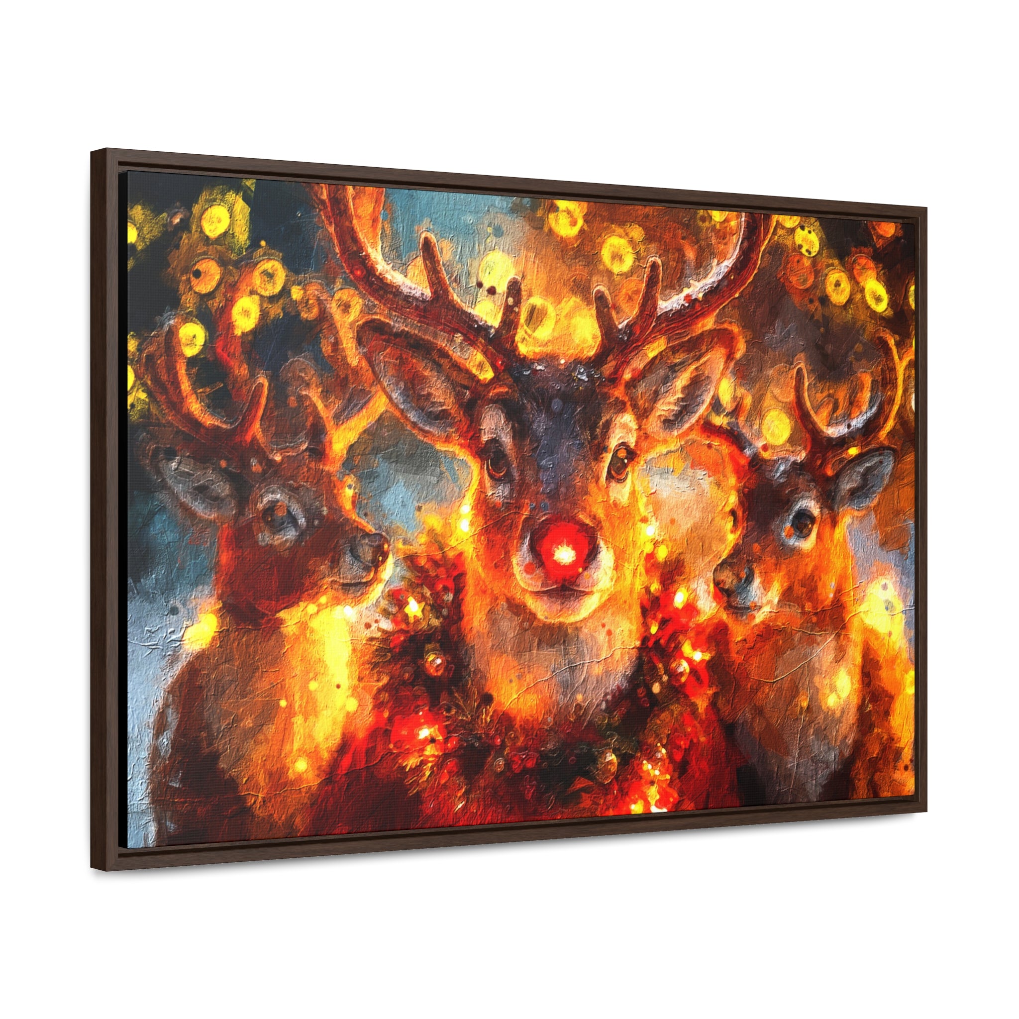 Canvas Prints - Rudolph the Reindeer Christmas Scene