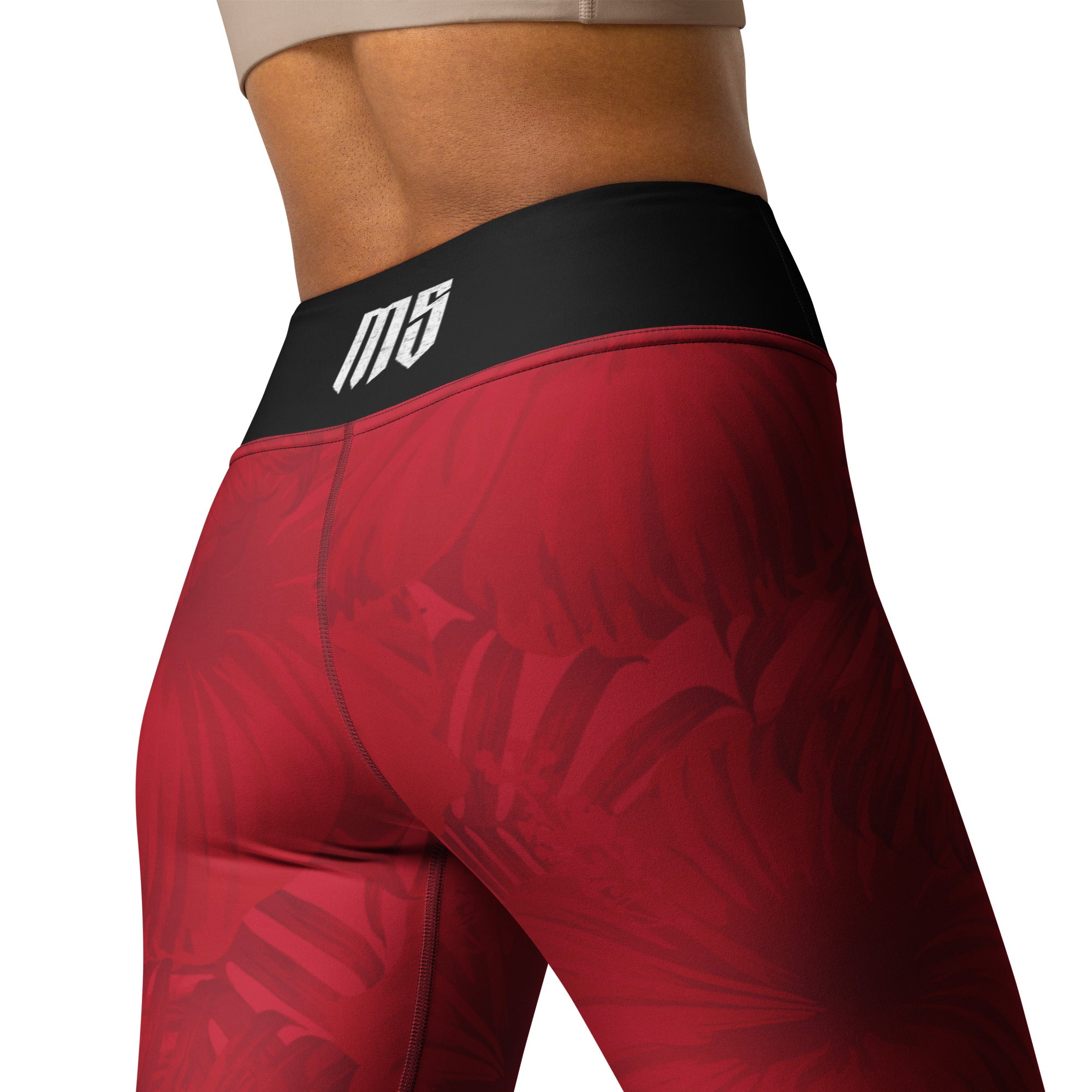 Red Trop Yoga Leggings