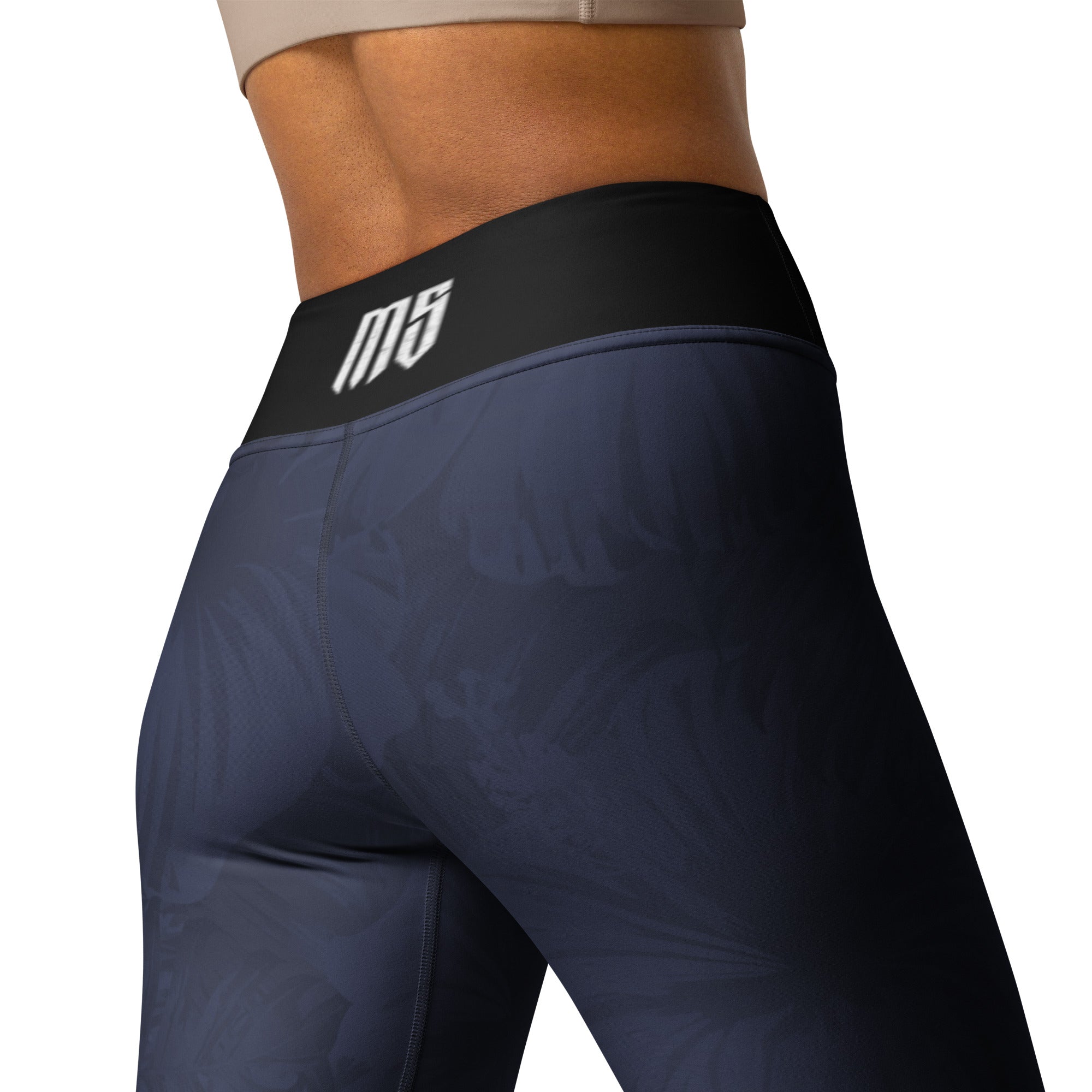 Navy Trop Yoga Leggings