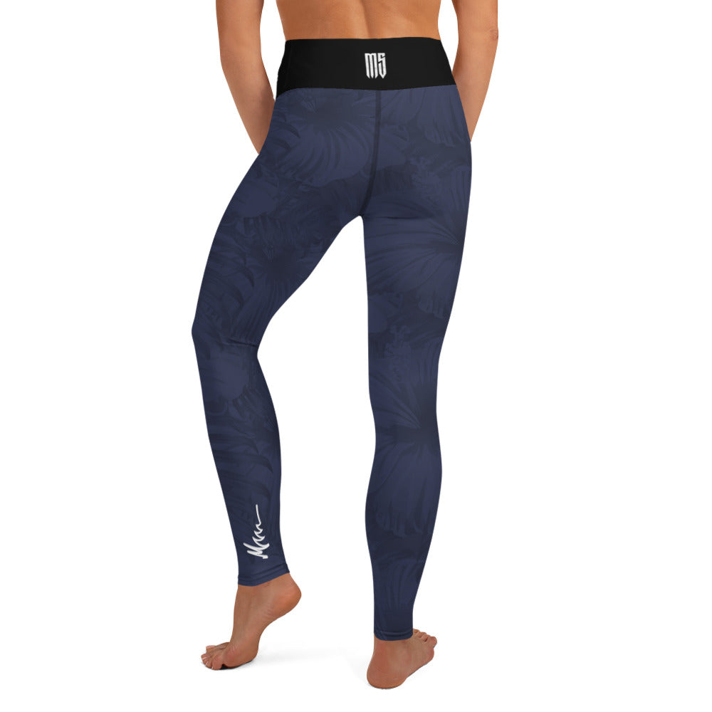 Navy Trop Yoga Leggings