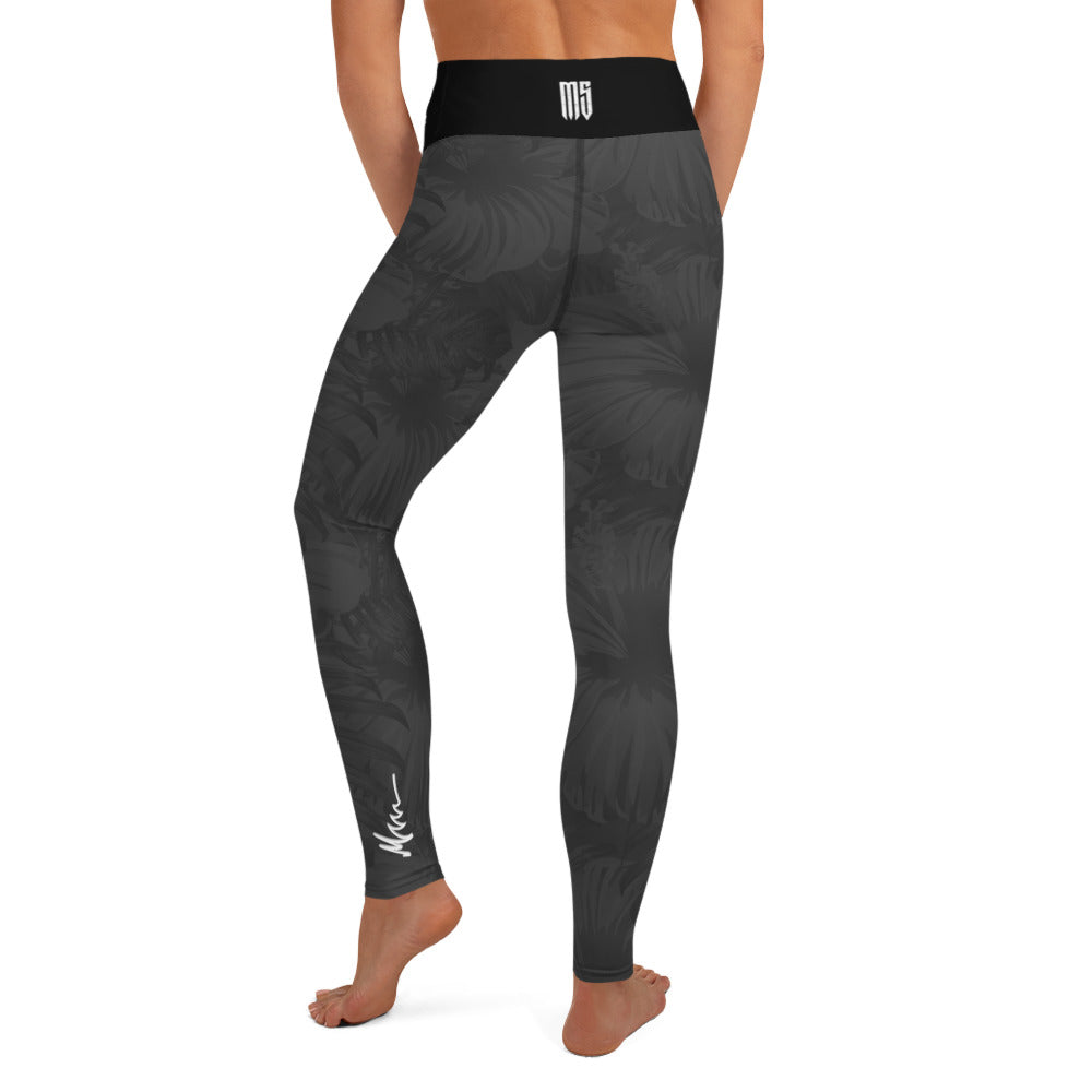 Gray Trop Yoga Leggings