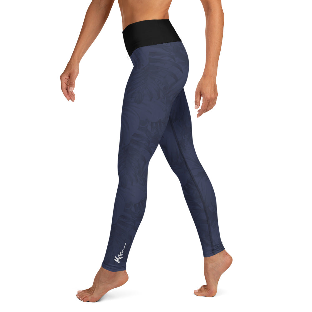 Navy Trop Yoga Leggings