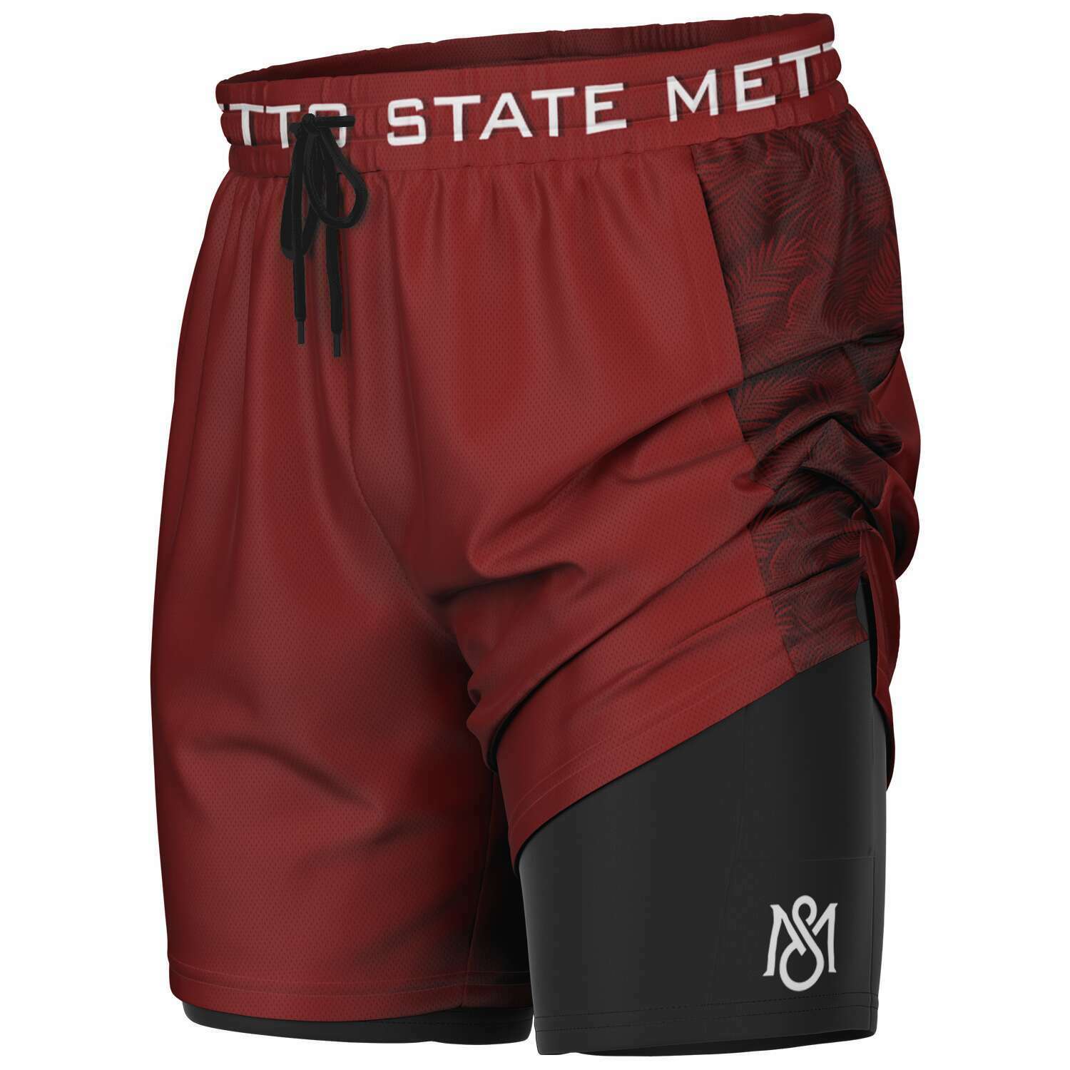 Red Metto 2-in-1 Shorts