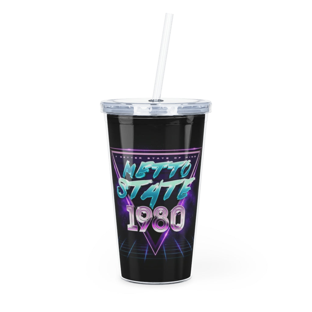 Plastic Tumbler with Straw