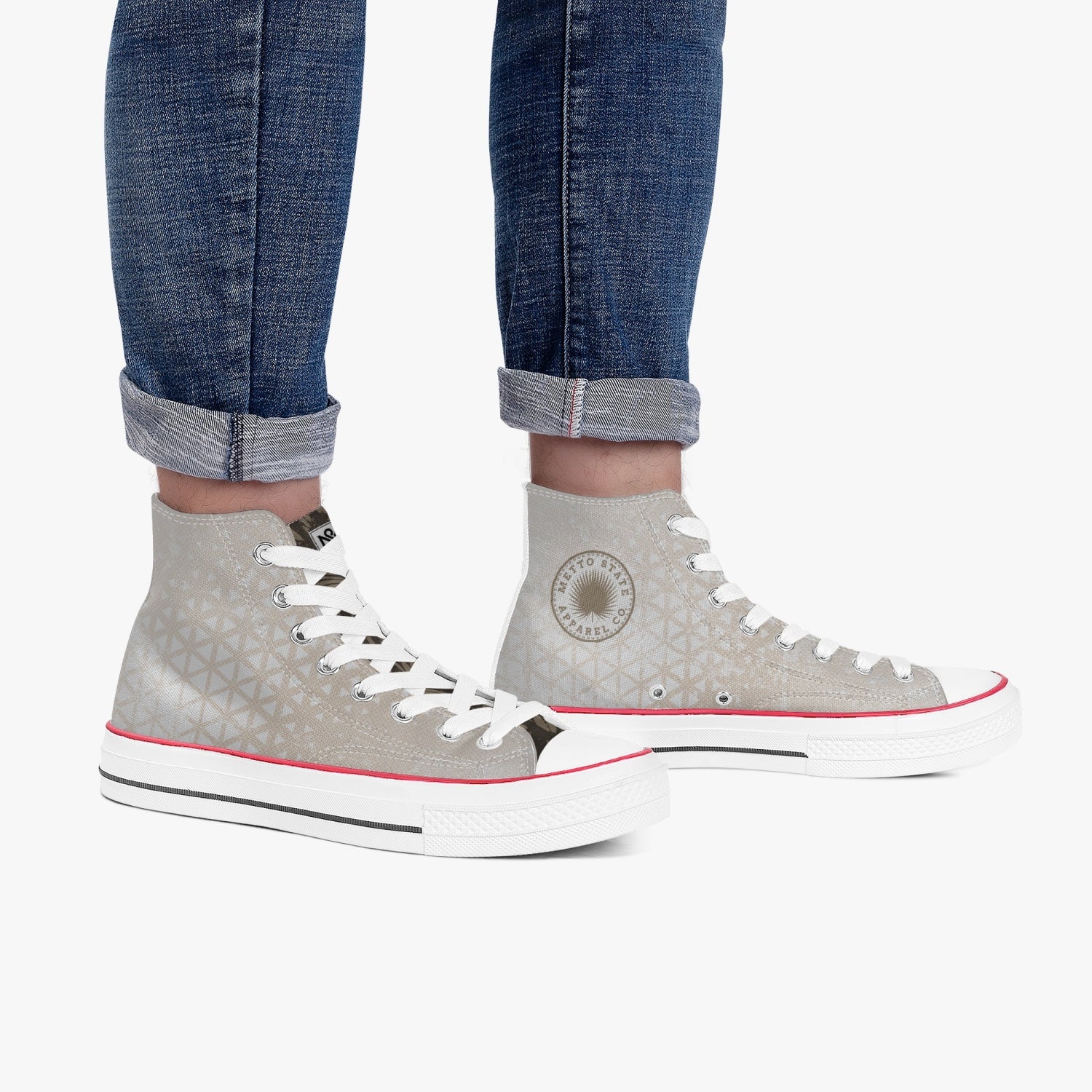 285. New High-Top Canvas Shoes - White