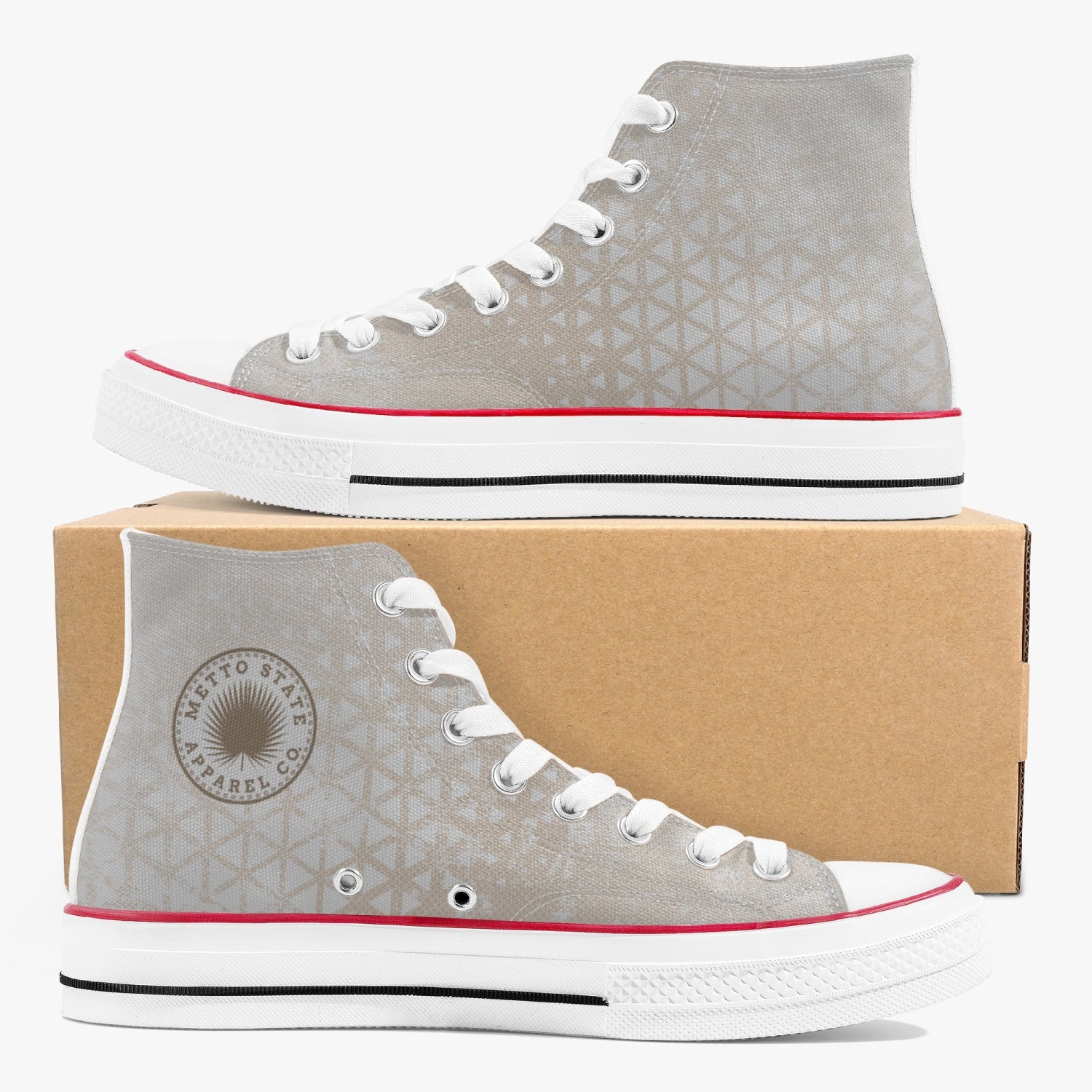 285. New High-Top Canvas Shoes - White