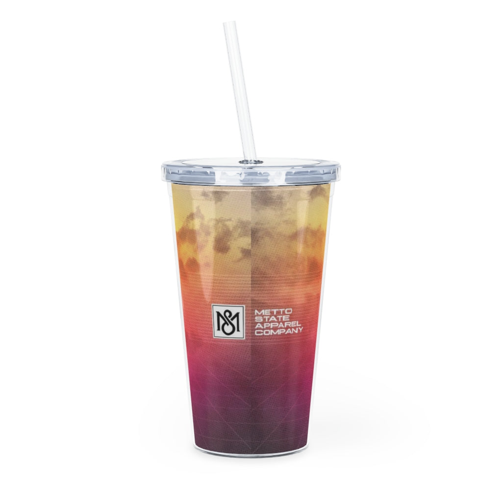 Plastic Tumbler with Straw