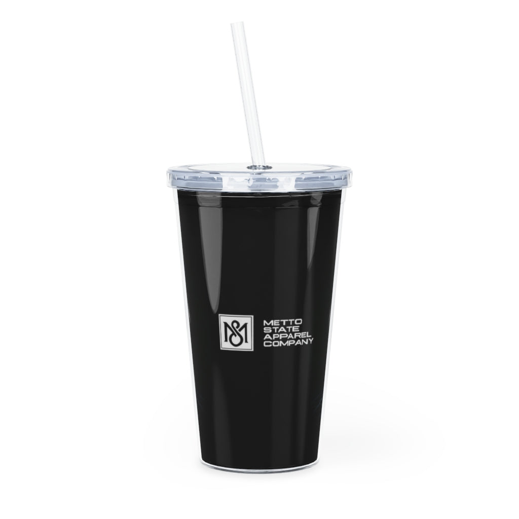 Plastic Tumbler with Straw