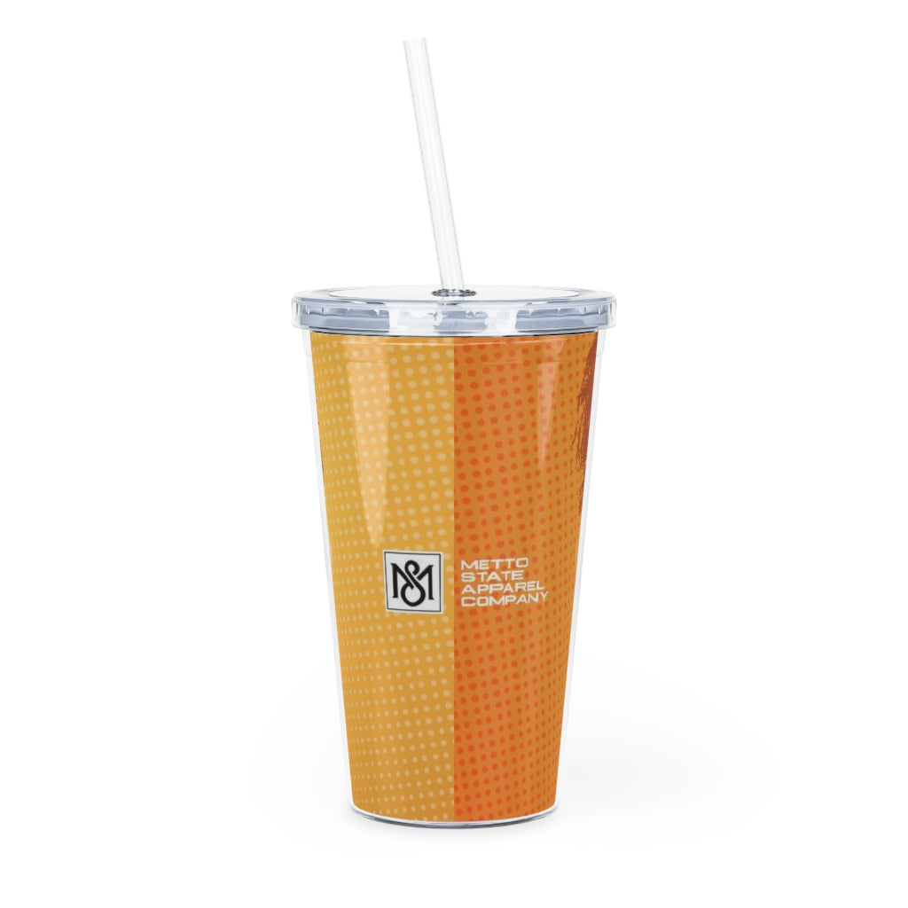 Plastic Tumbler with Straw