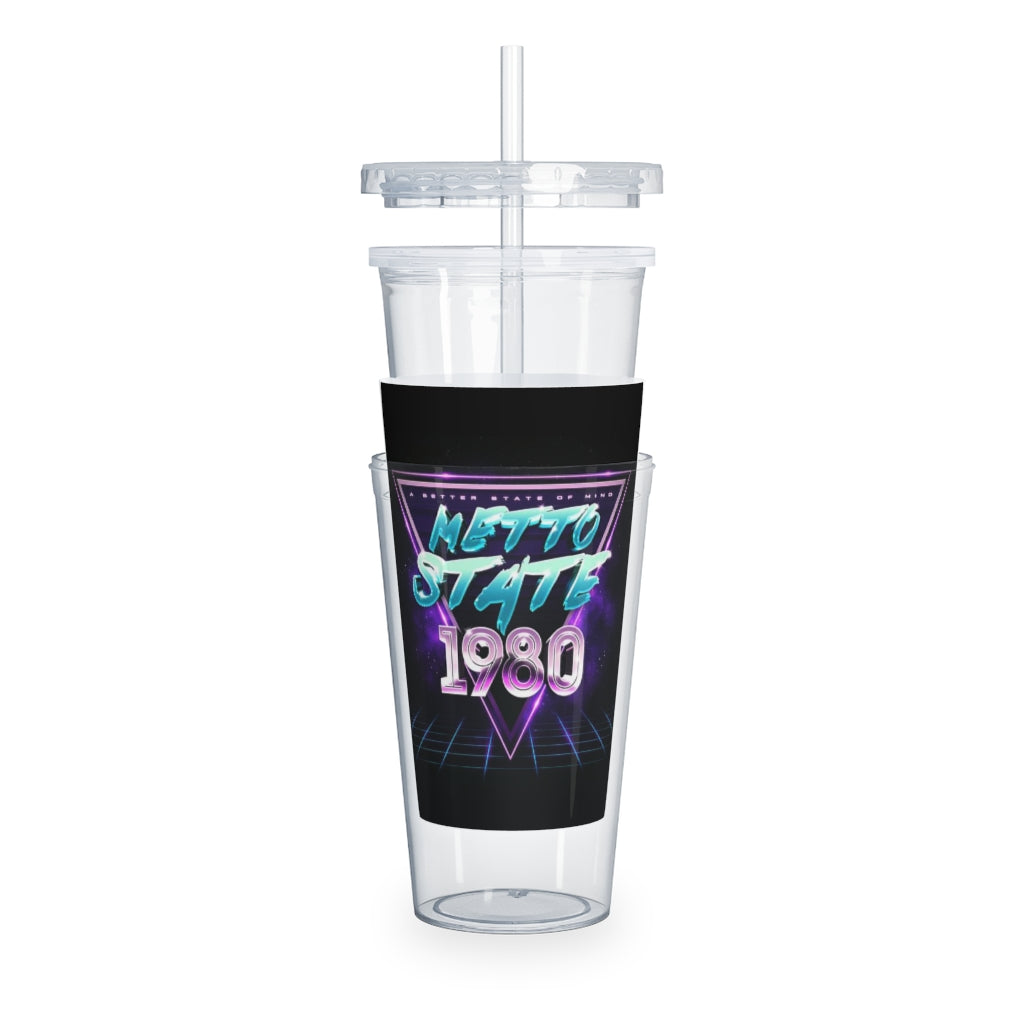 Plastic Tumbler with Straw