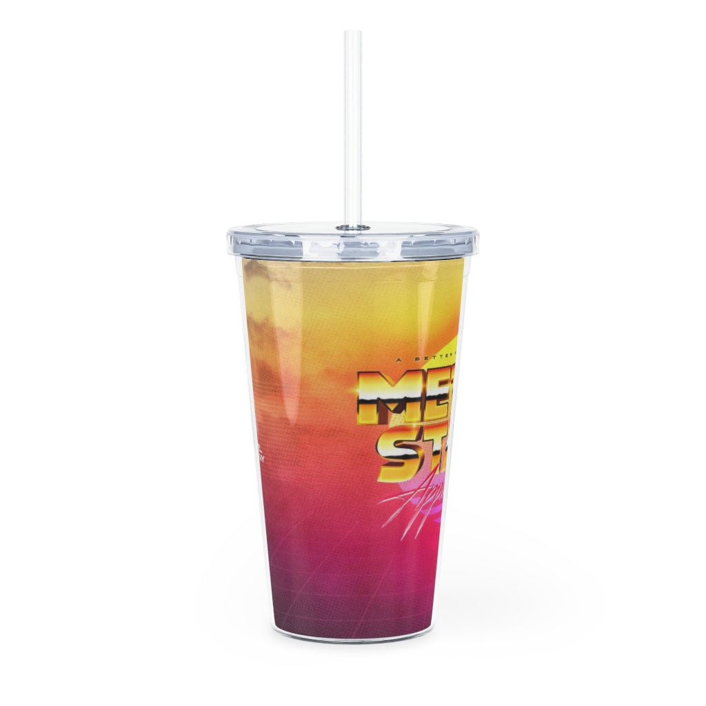 Plastic Tumbler with Straw