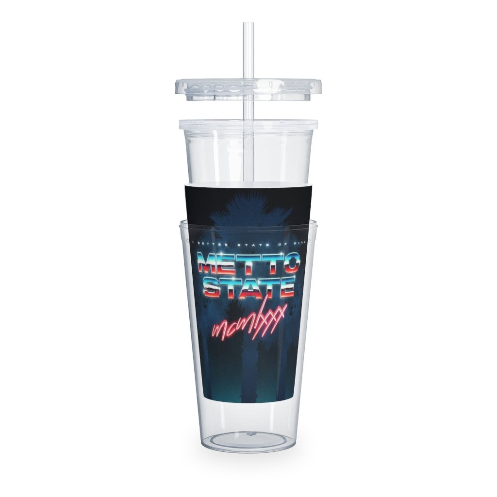 Plastic Tumbler with Straw