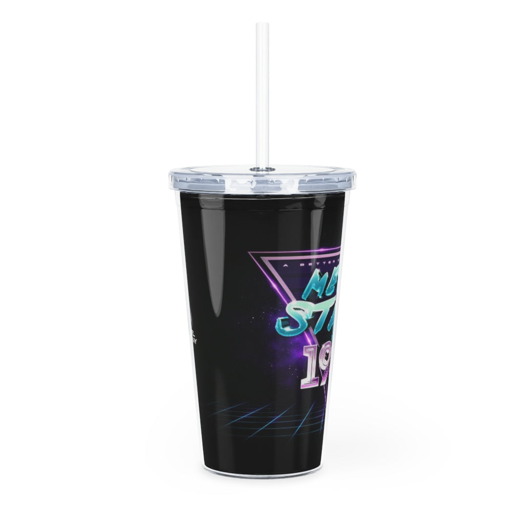 Plastic Tumbler with Straw