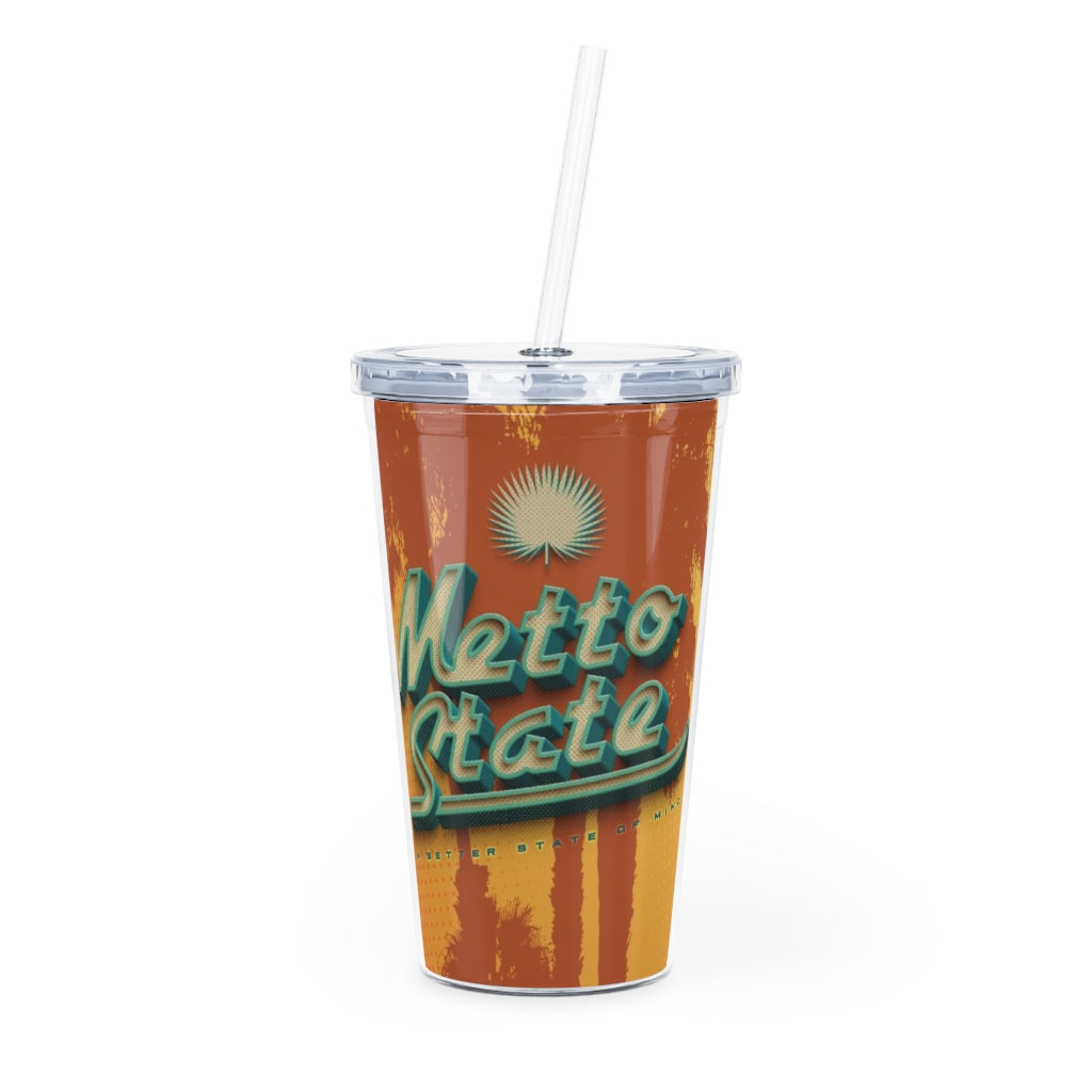 Plastic Tumbler with Straw